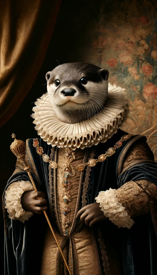 Custom Otter Portrait - Digital Artwork for Pet Lovers