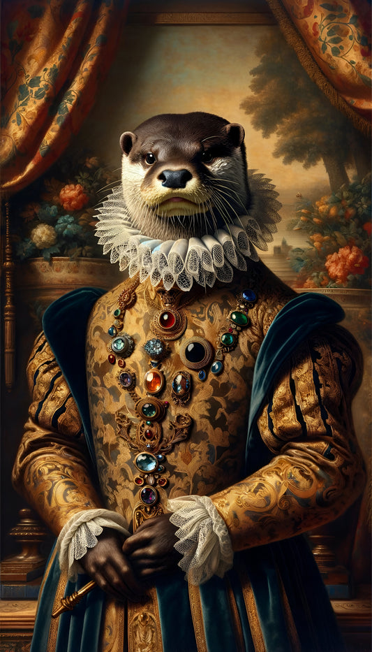 Personalized Otter Illustration - Digital Pet Portraits