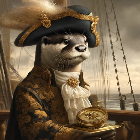 Digital Pet Caricatures - Fun & Personalized Artwork - Otter portrait