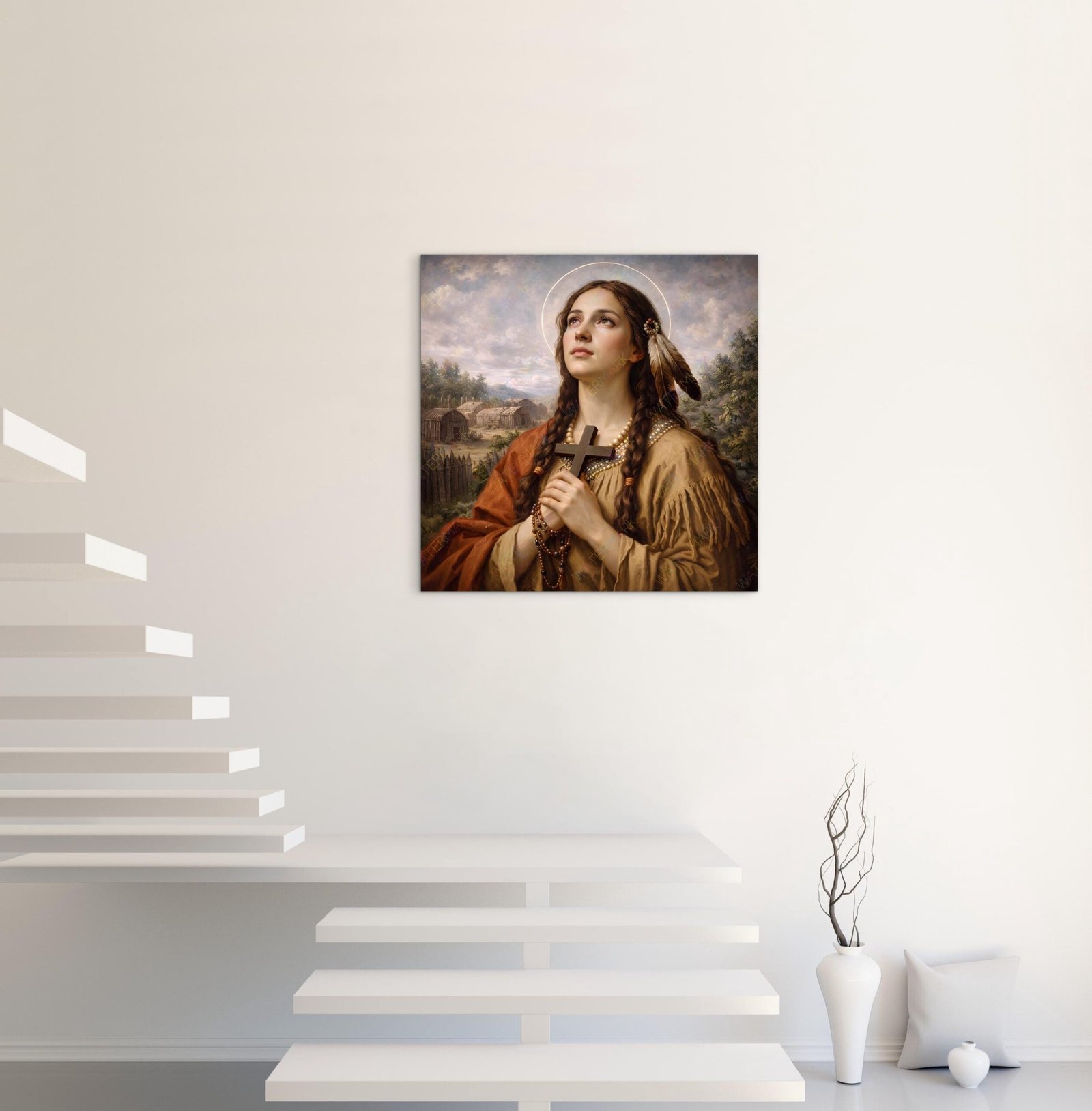 Saint Kateri Tekakwitha Canvas: Catholic Art, Lily of the Mohawks - Image 6