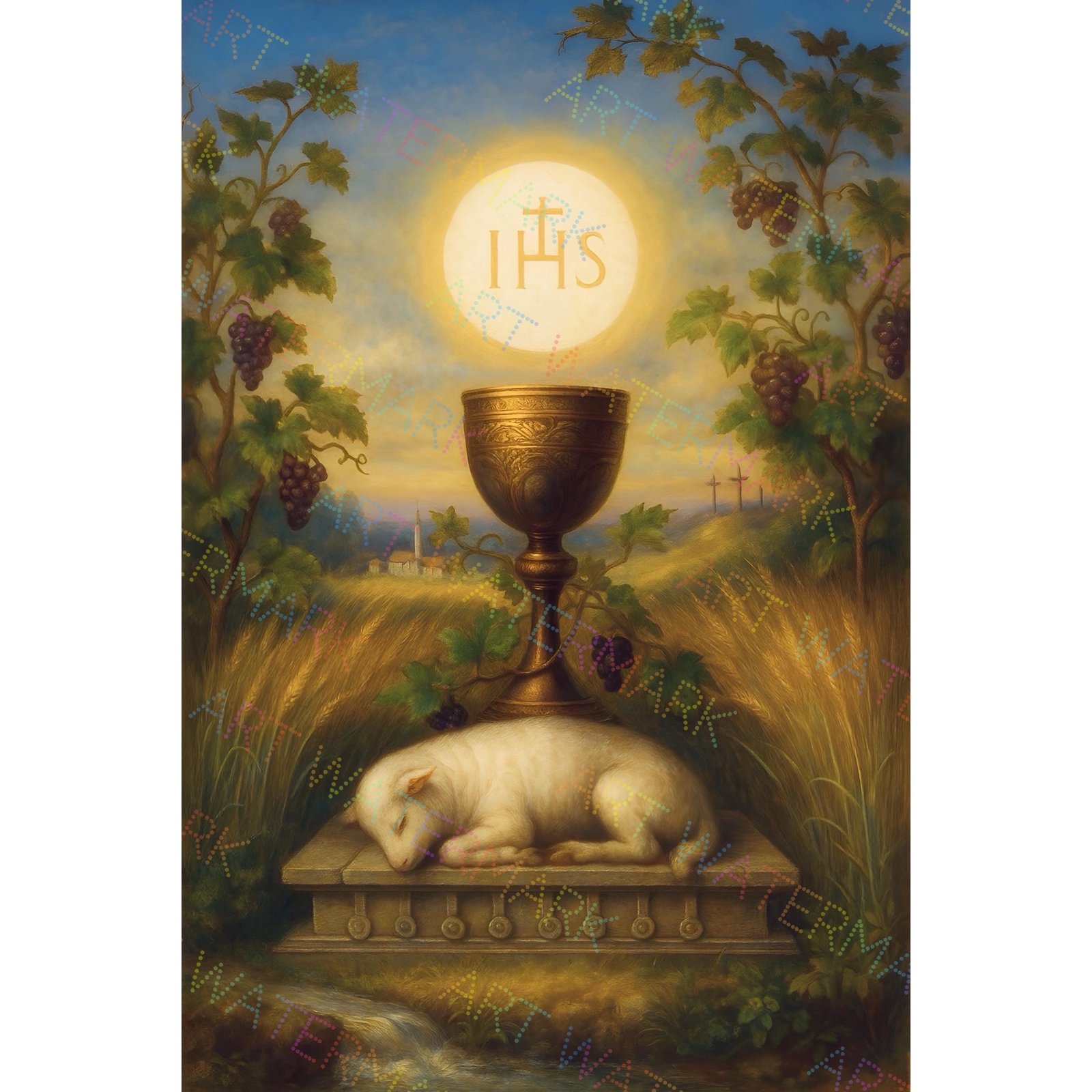 Holy Eucharist Canvas Art: Jesus Christ, Lamb of God