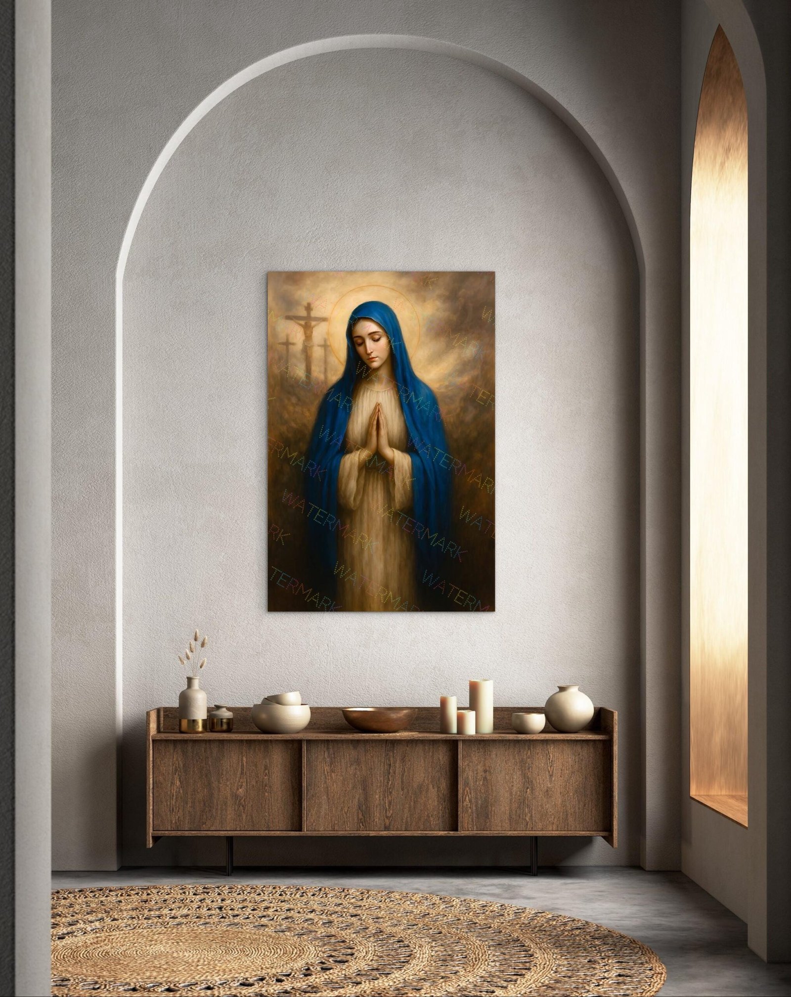 Our Lady of Sorrows (Mater Dolorosa) Digital Download | Catholic Mary Printable Wall Art | Seven Sorrows Marian Picture Prayer Room Decor - Image 6