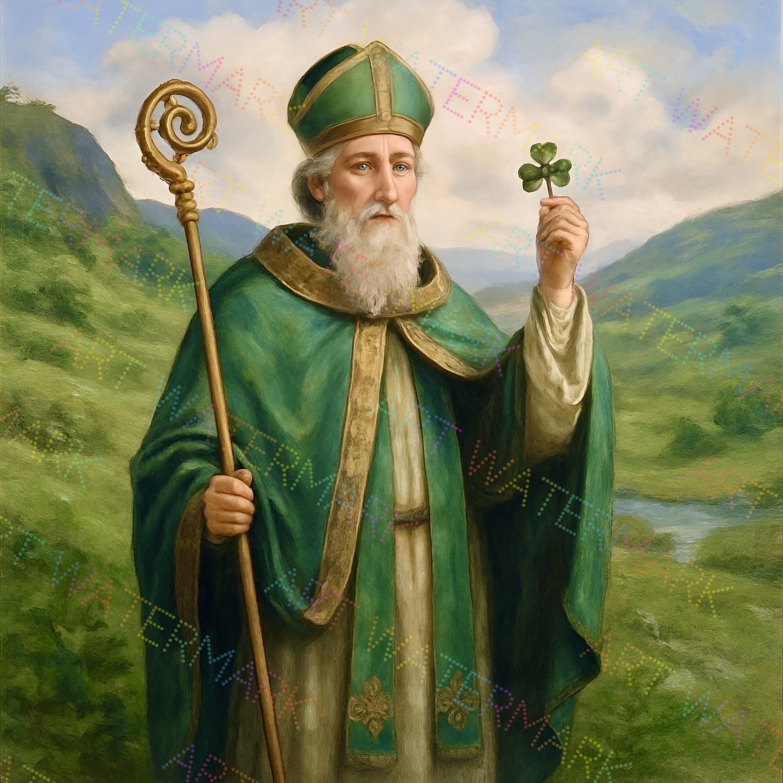 St Patrick of Ireland Canvas Art | Saints Pictures Prints | Wall Art | Irish Catholic Gifts