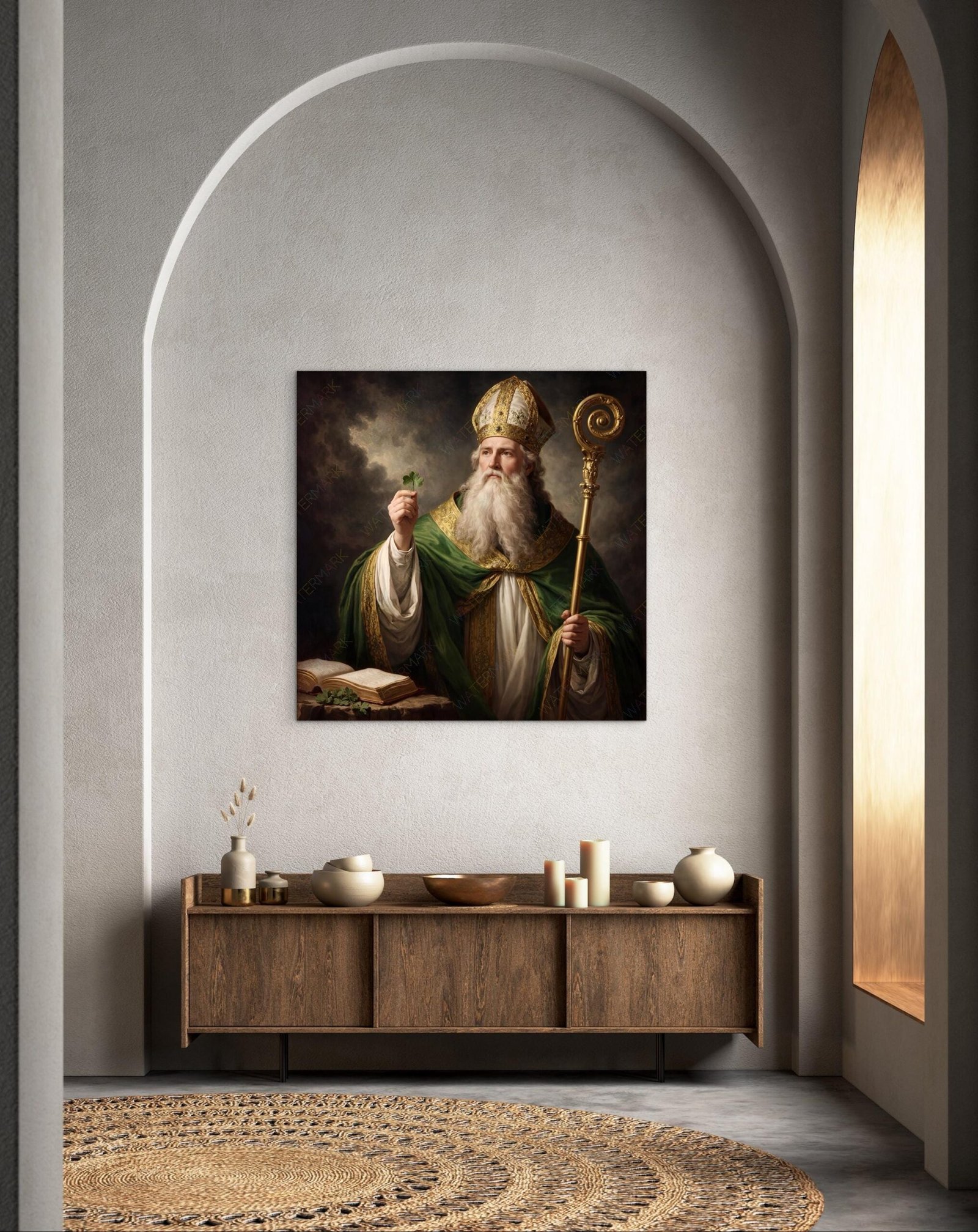 Saint Patrick Canvas Art | Patron Saint of Ireland Wall Artwork (Ready to Hang) - Image 4