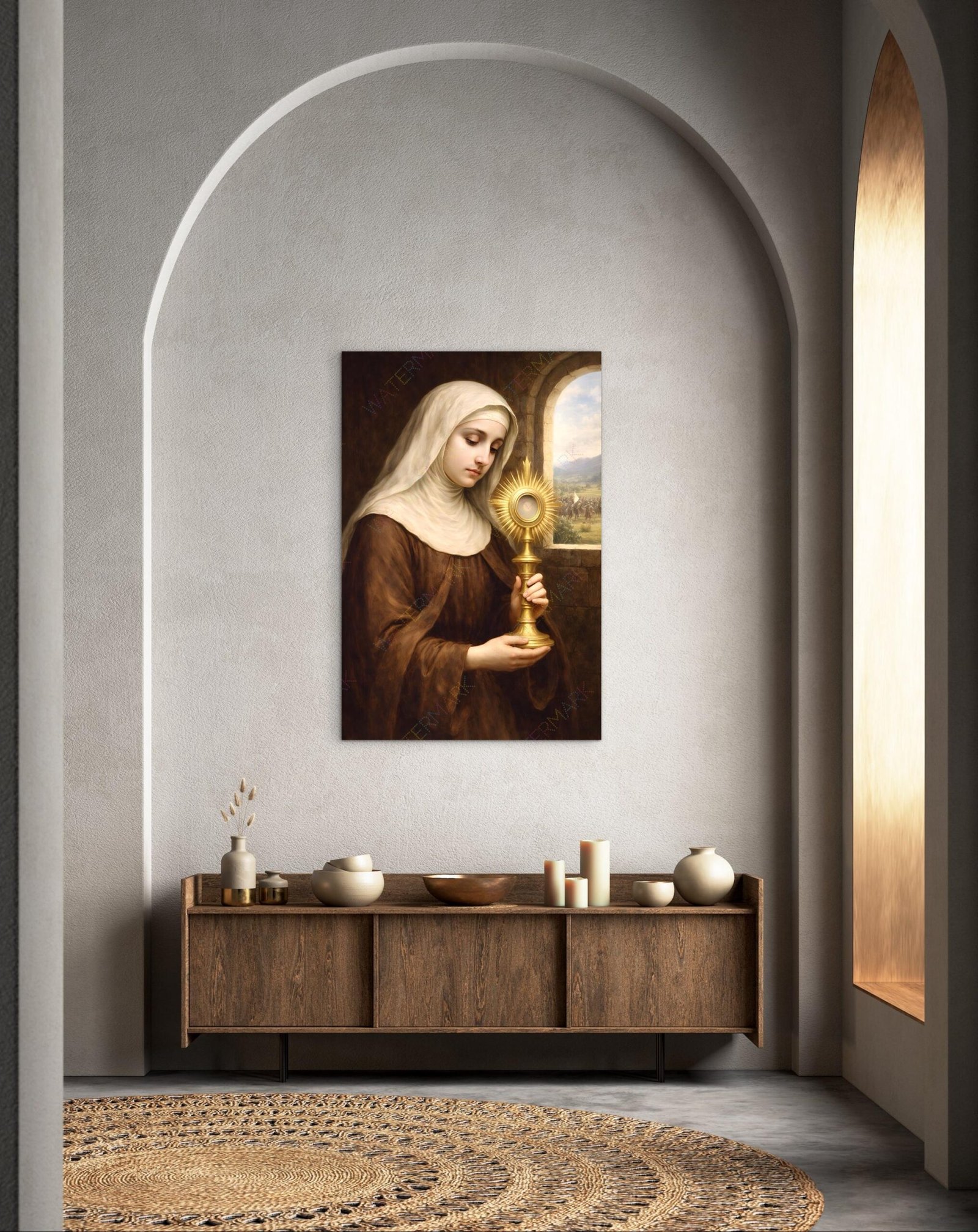St. Clare of Assisi Canvas | Catholic Wall Art | Saint Portrait | Religious Home Decor - Image 5