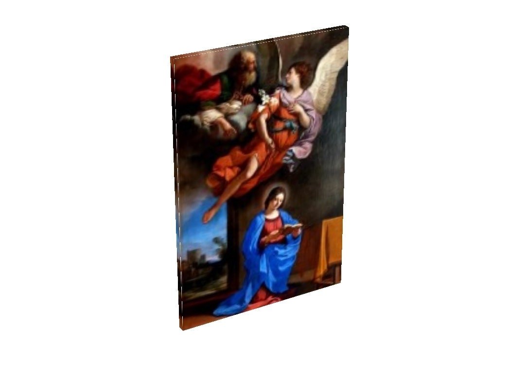 Annunciation Painting: Virgin Mary Catholic Canvas Art - Image 3