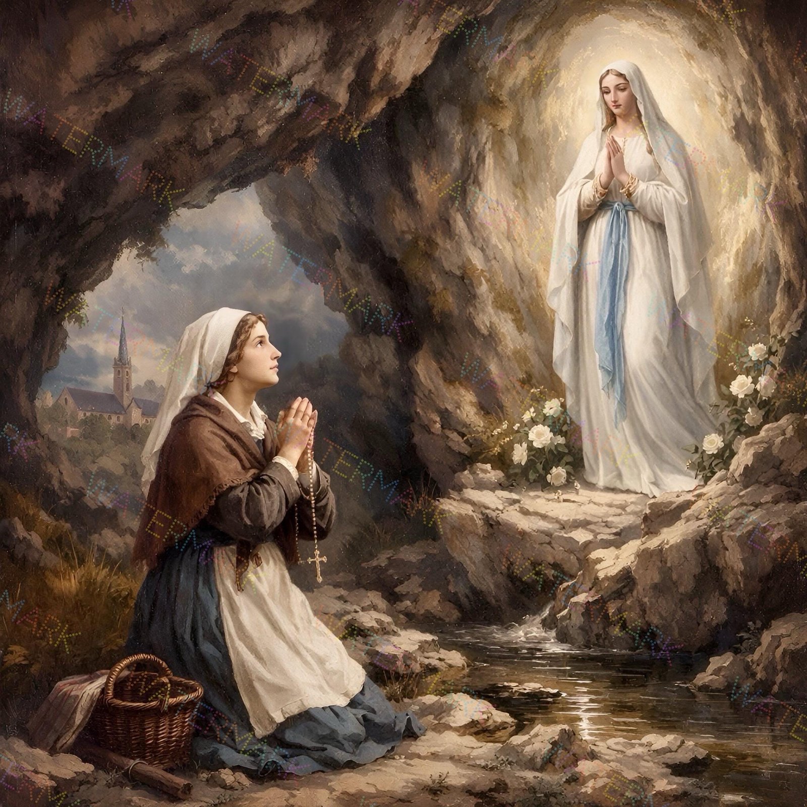 St. Bernadette Soubirous Canvas | Seer of Lourdes