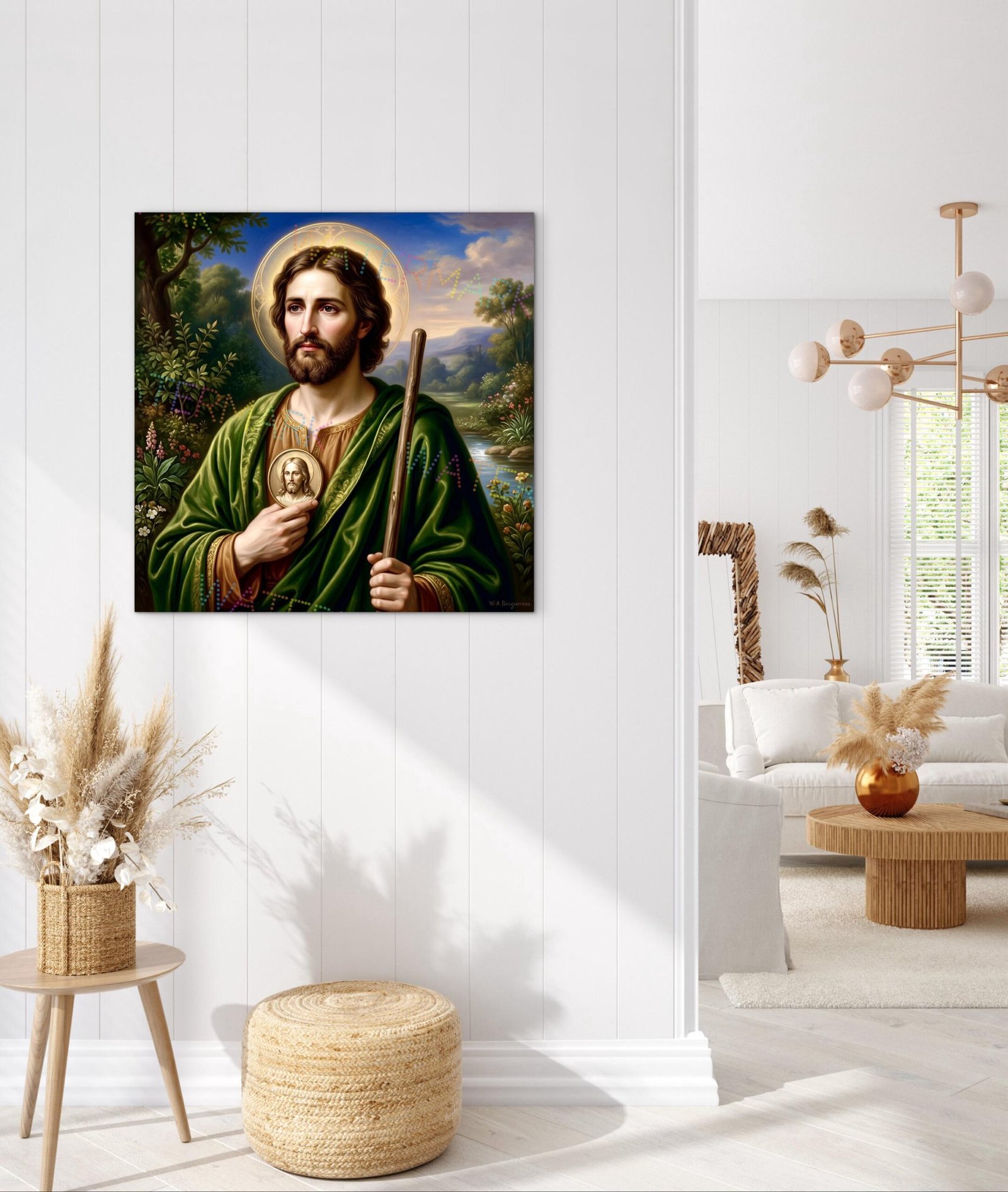 St Jude Thaddeus Canvas Print, Patron Saint of Hope & Miracles, Catholic Wall Decor - Image 4