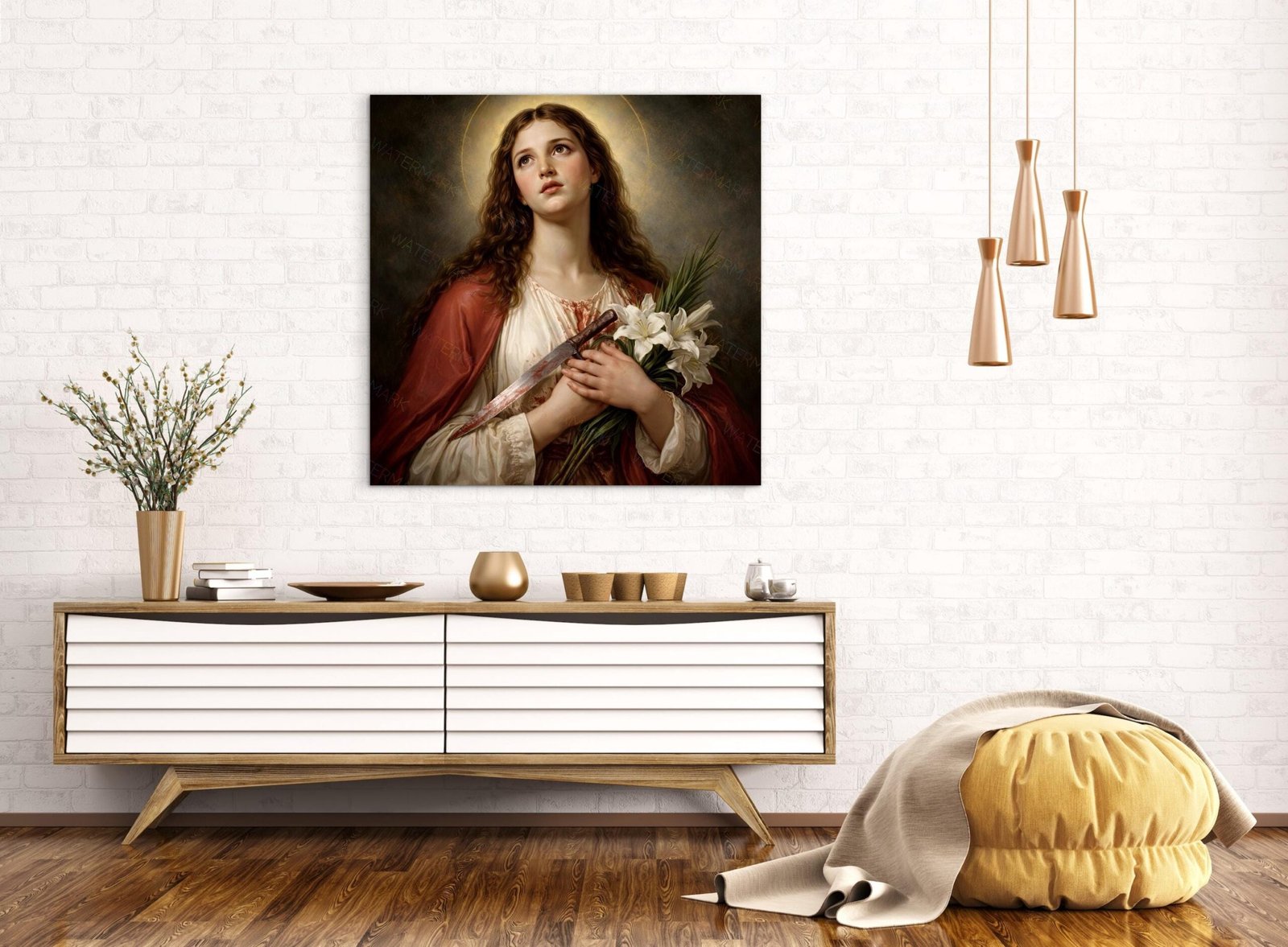 St. Maria Goretti Canvas Art | Virgin & Martyr Saint | Catholic Wall Artwork | Inspirational Faith Gift - Image 3