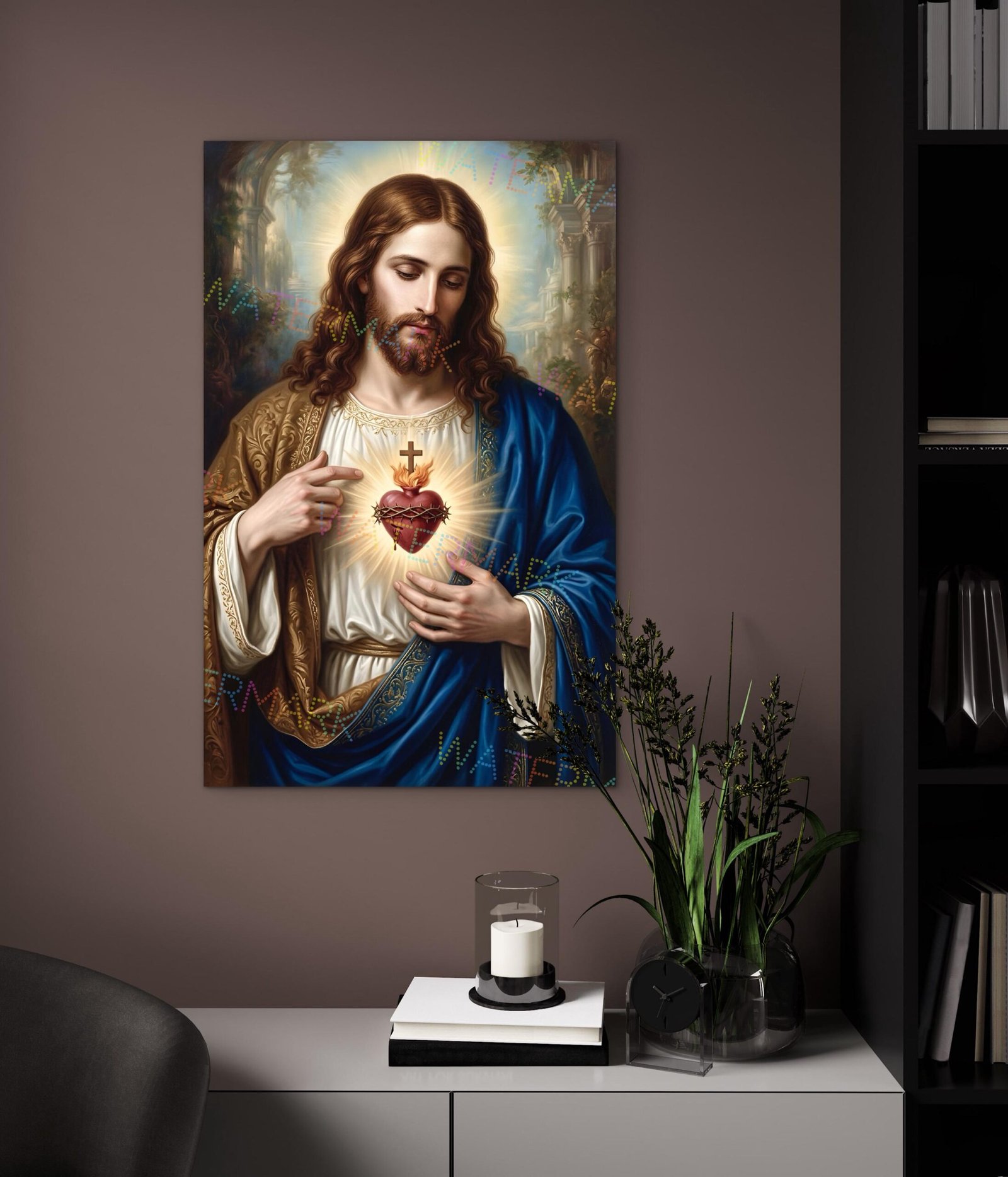 Sacred Heart of Jesus Canvas Art: Catholic Wall Art, Modern Religious Decor - Image 8