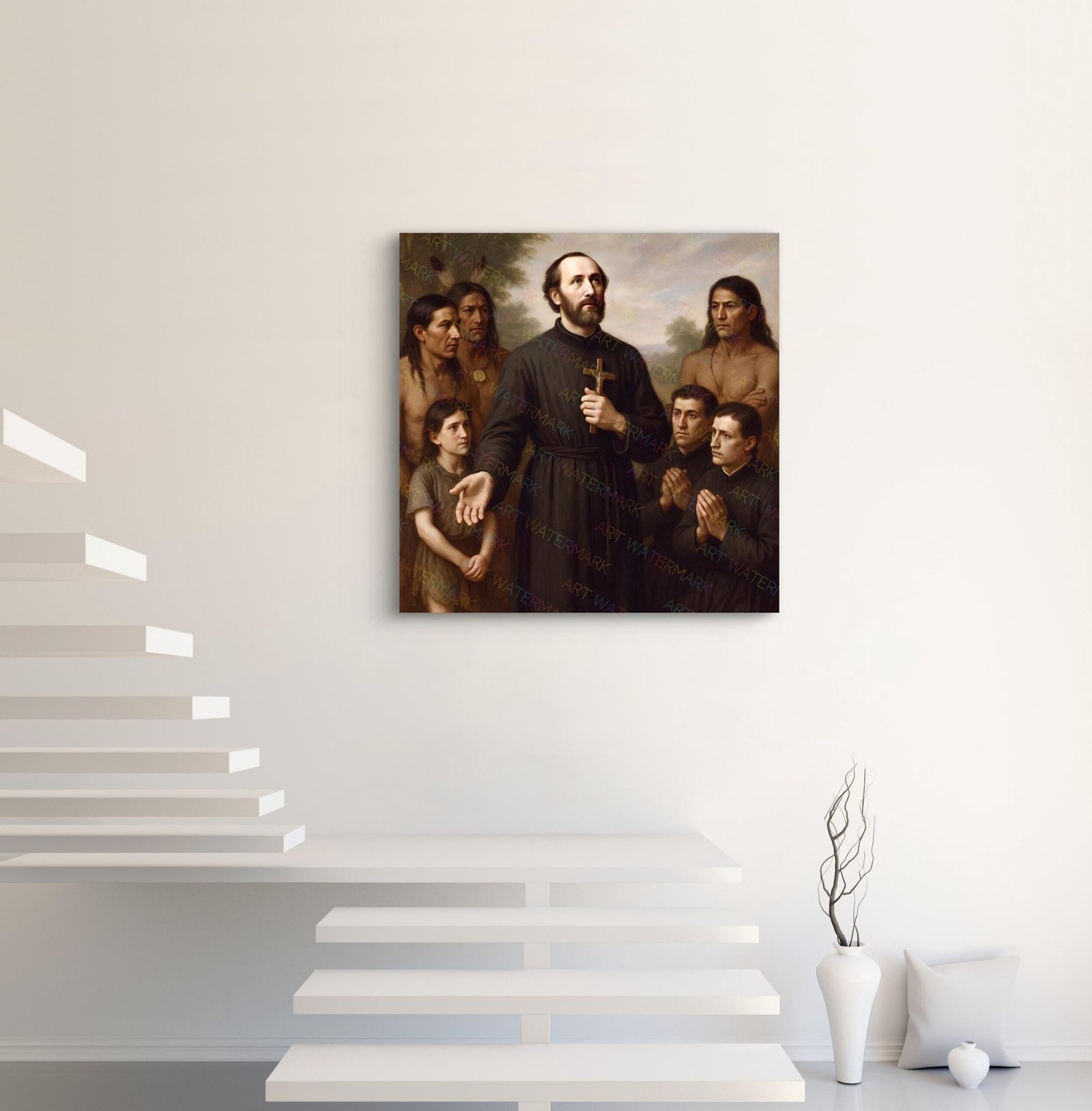 St. Isaac Jogues on Canvas | The North American Martyrs | Saint Art Picture | Jesuit Saints - Image 5