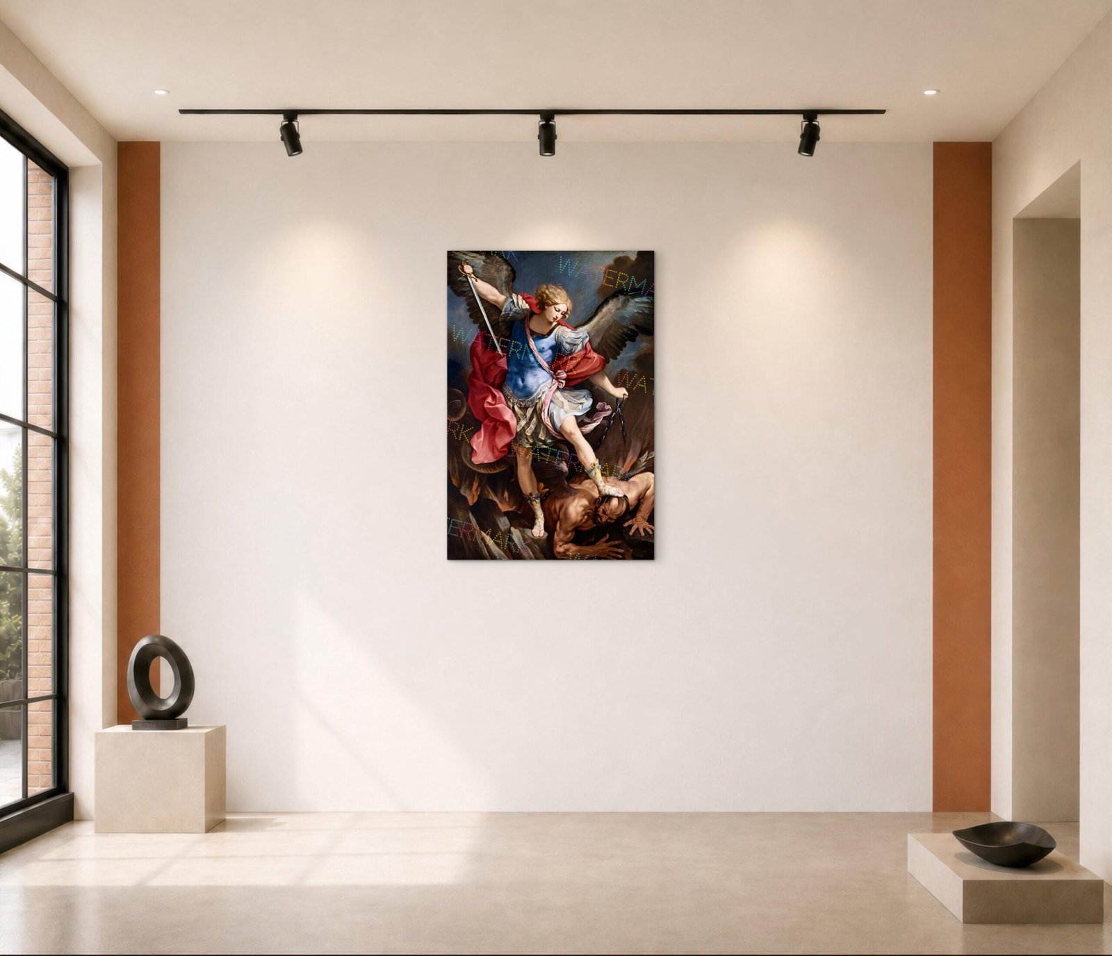 St. Michael Defeating Satan | Guido Reni Catholic Canvas Art - Image 3