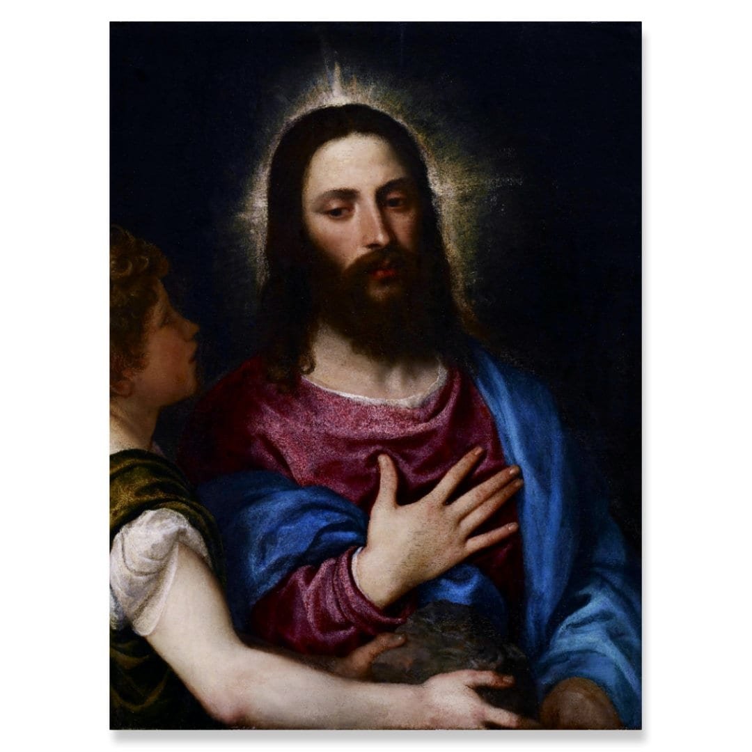Titian's Temptation of Christ Canvas: Jesus Art Print