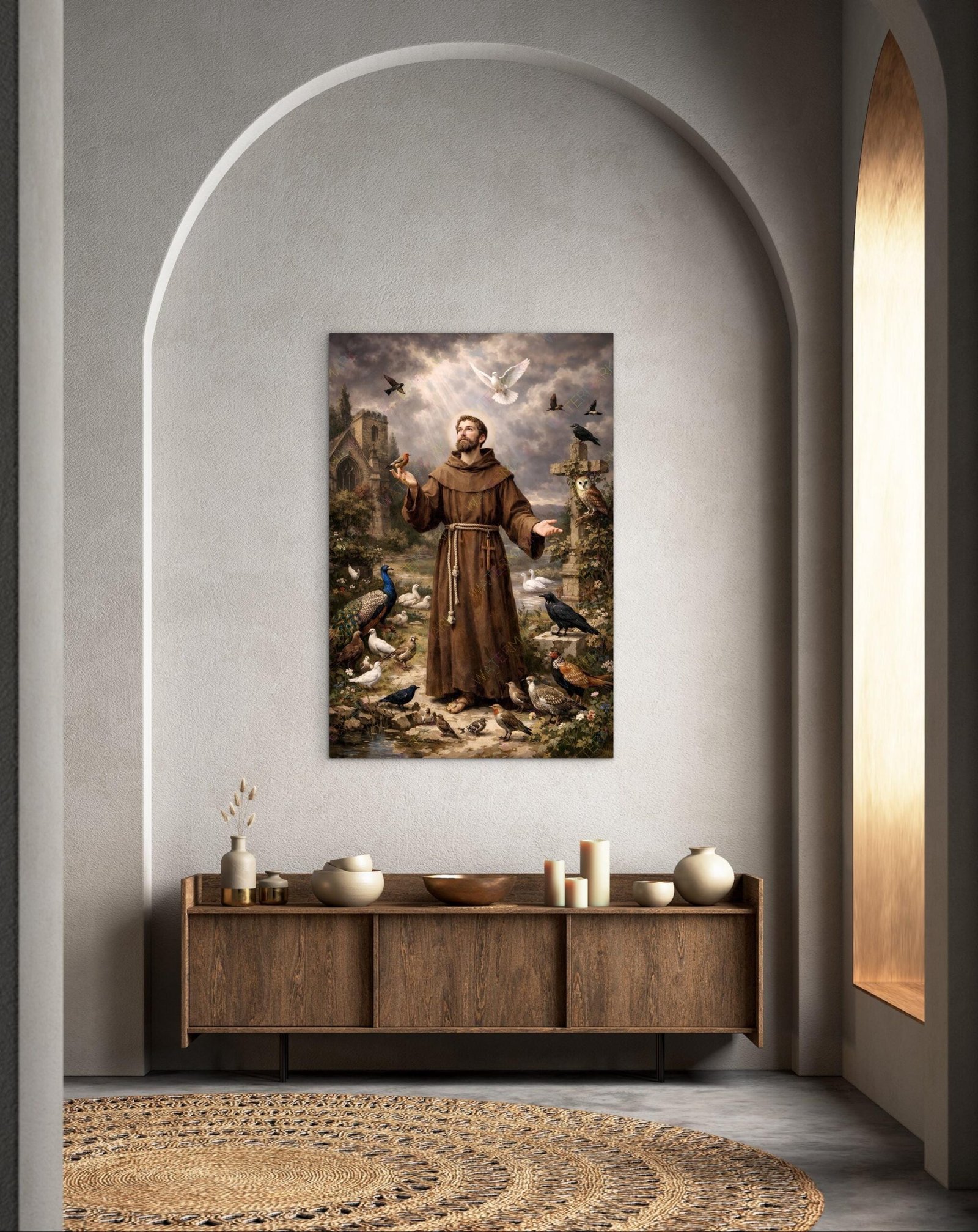 St Francis of Assisi & Birds Print – Catholic Saint Art – Digital Download - Image 5