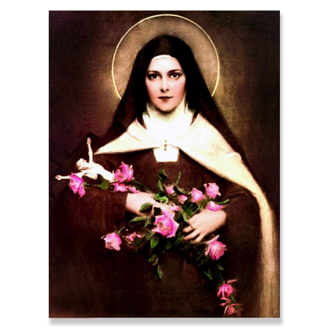 St. Theresa of Lisieux Canvas Art: Roses, The Little Flower