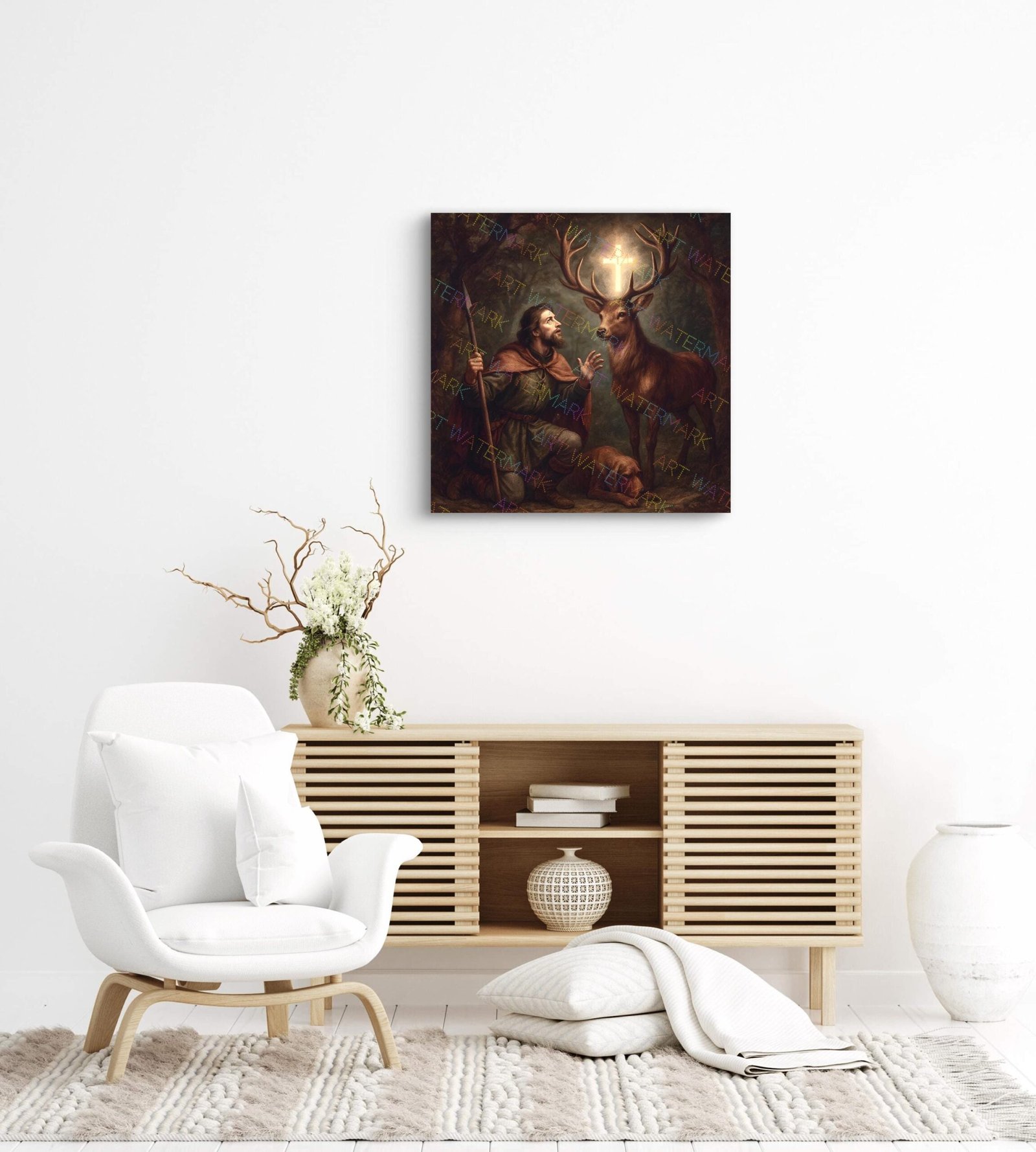 Saint Hubert Canvas Print: Patron Saint of Hunters, Catholic Gift - Image 5