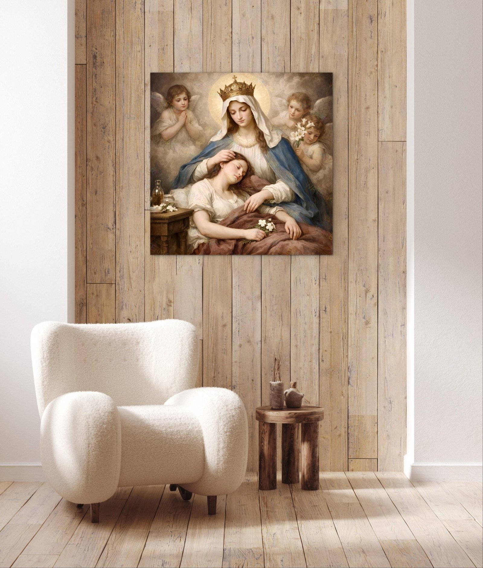 Our Lady Health of the Sick Canvas: Virgin Mary Catholic Wall Art - Image 6