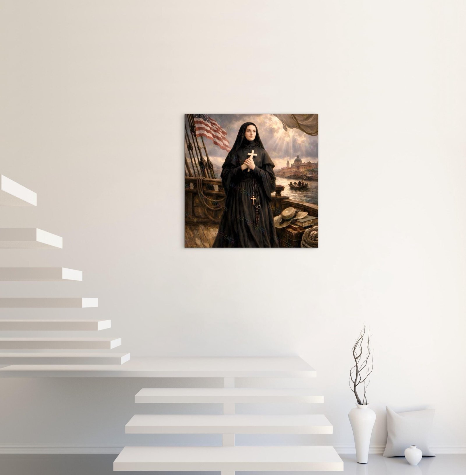 St. Frances Xavier Cabrini Canvas Art Picture | Catholic Saint Pictures - Image 5