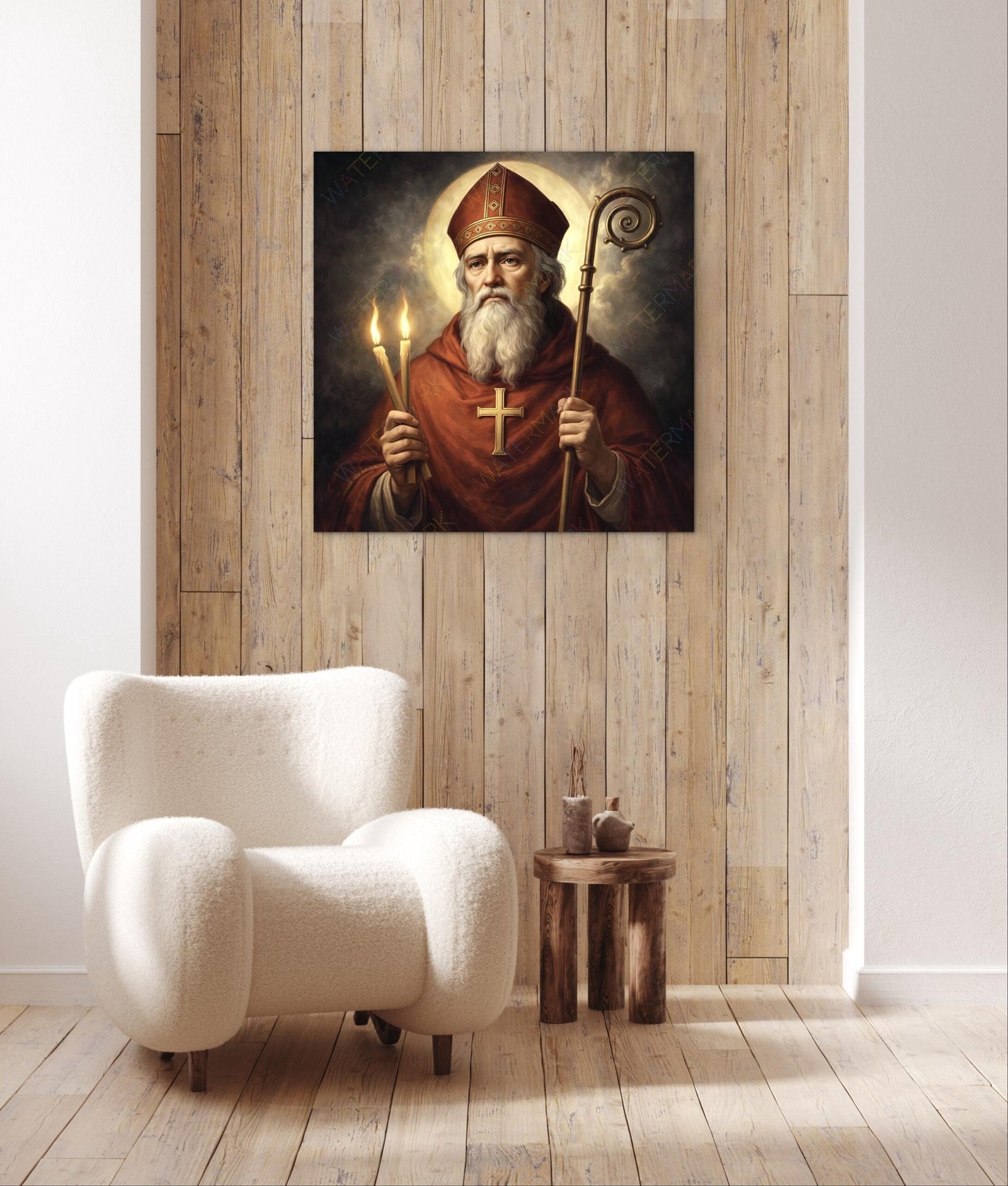 St. Blaise Canvas Art: Catholic Patron Saint Print - Image 5