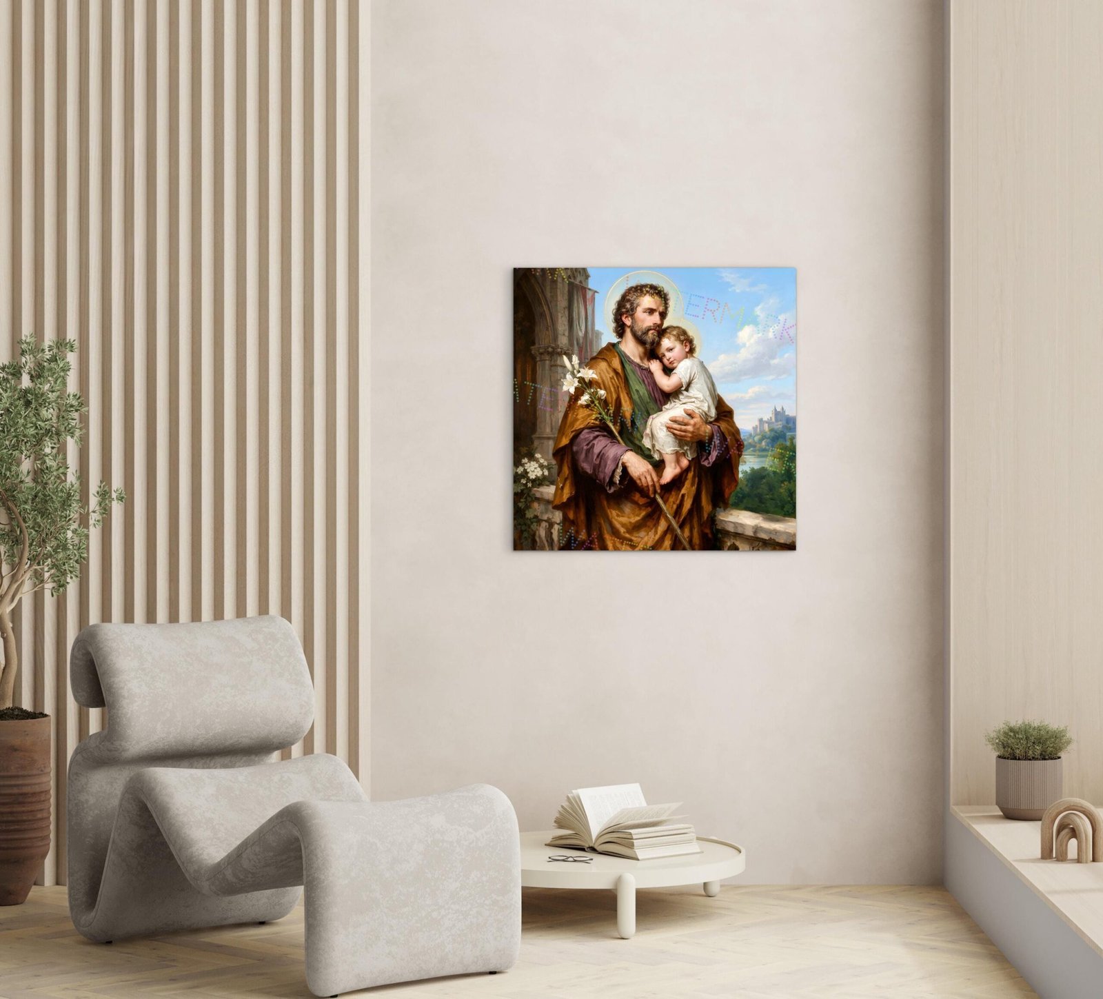 St. Joseph Canvas Art: Child Jesus, Catholic Gift - Image 3