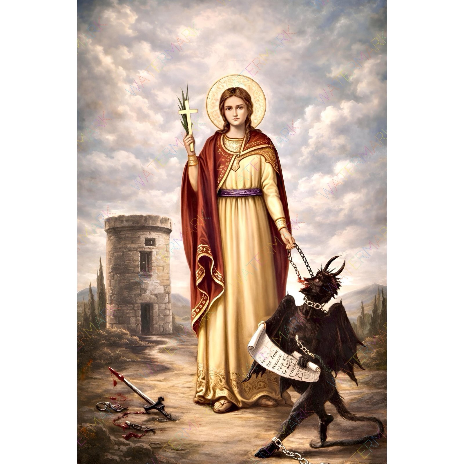 St Juliana of Nicomedia Canvas Picture