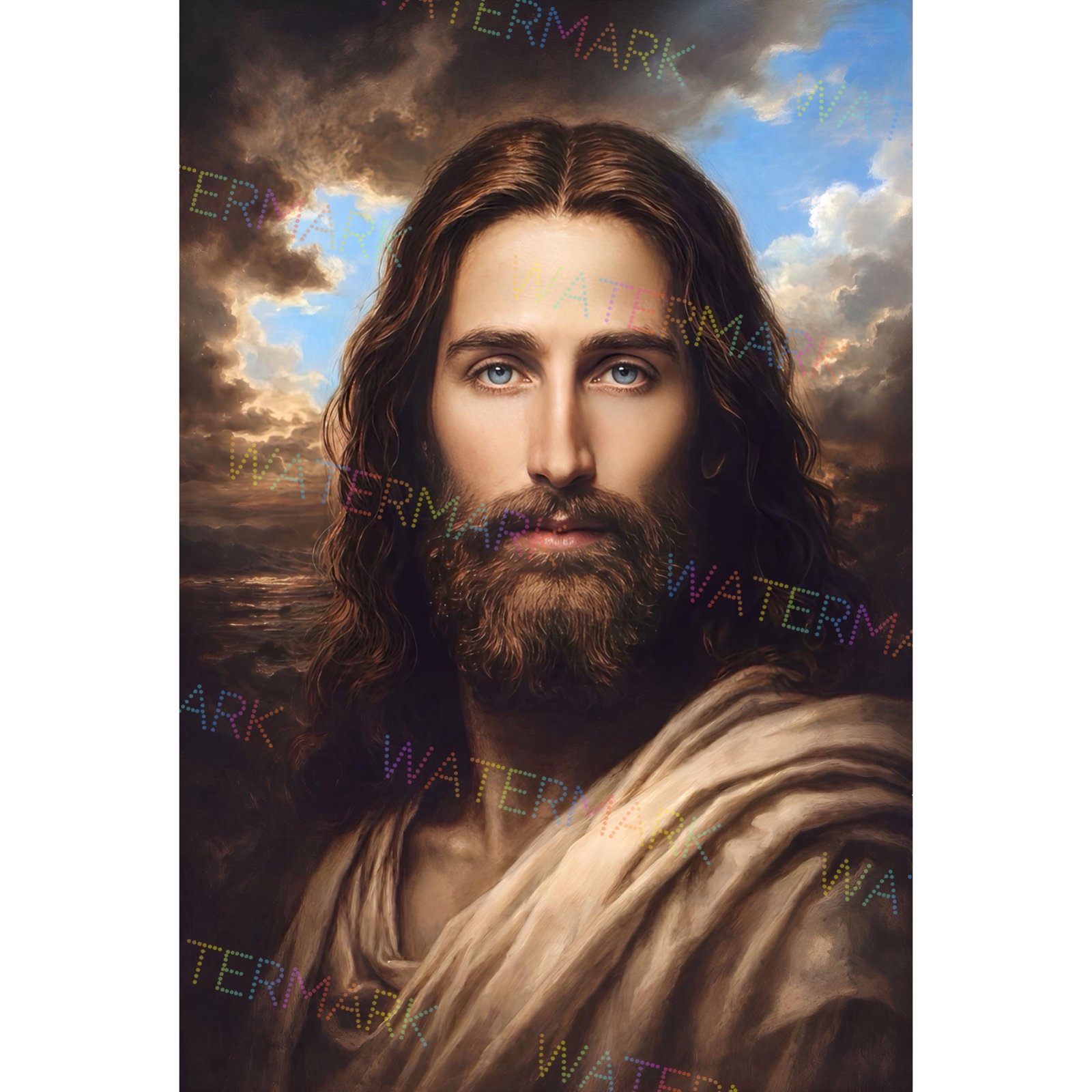 Jesus Christ Reconstructed from Shroud of Turin | Portrait Canvas