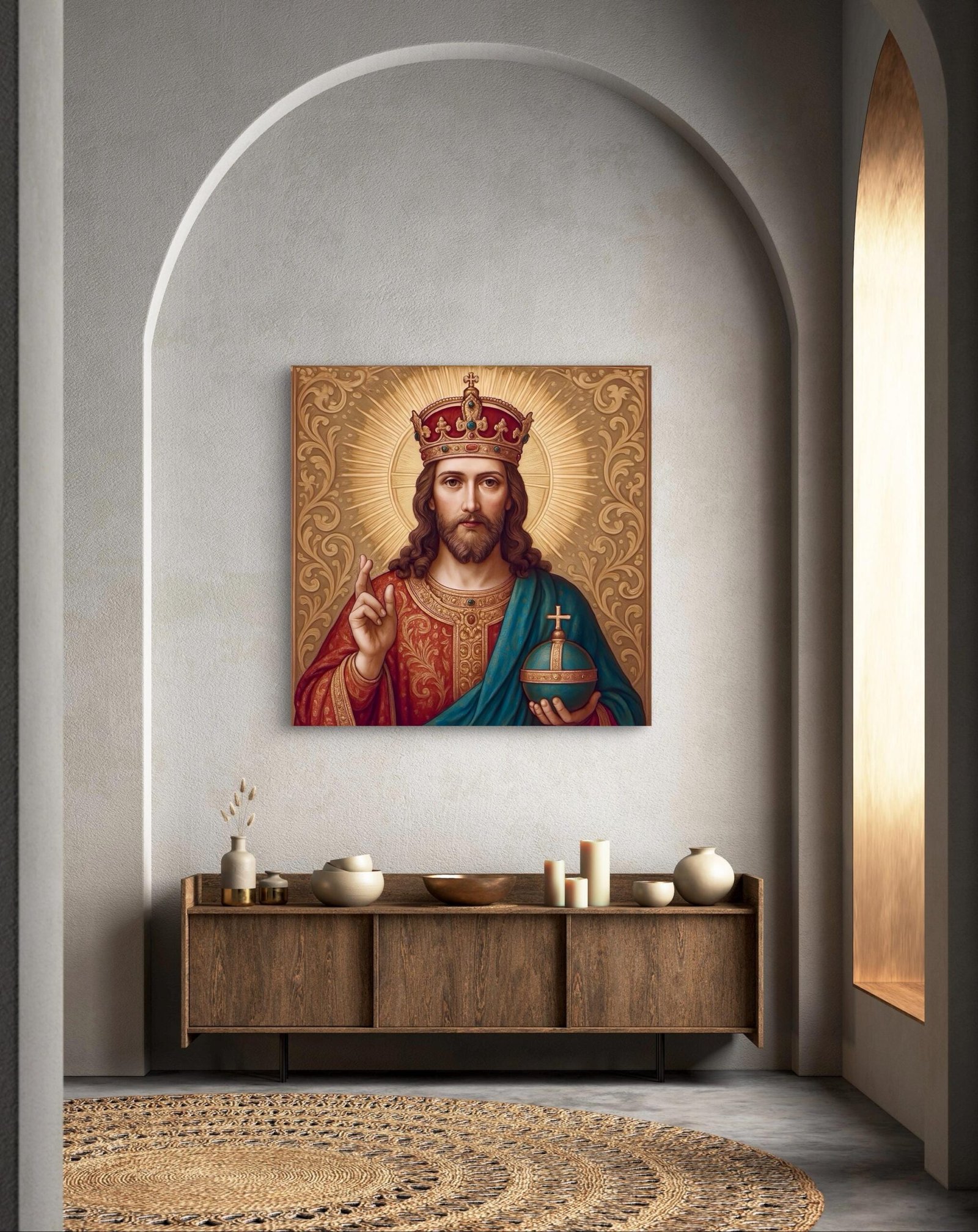 Christ the King Canvas Art: Jesus Christ Wall Hanging - Image 4