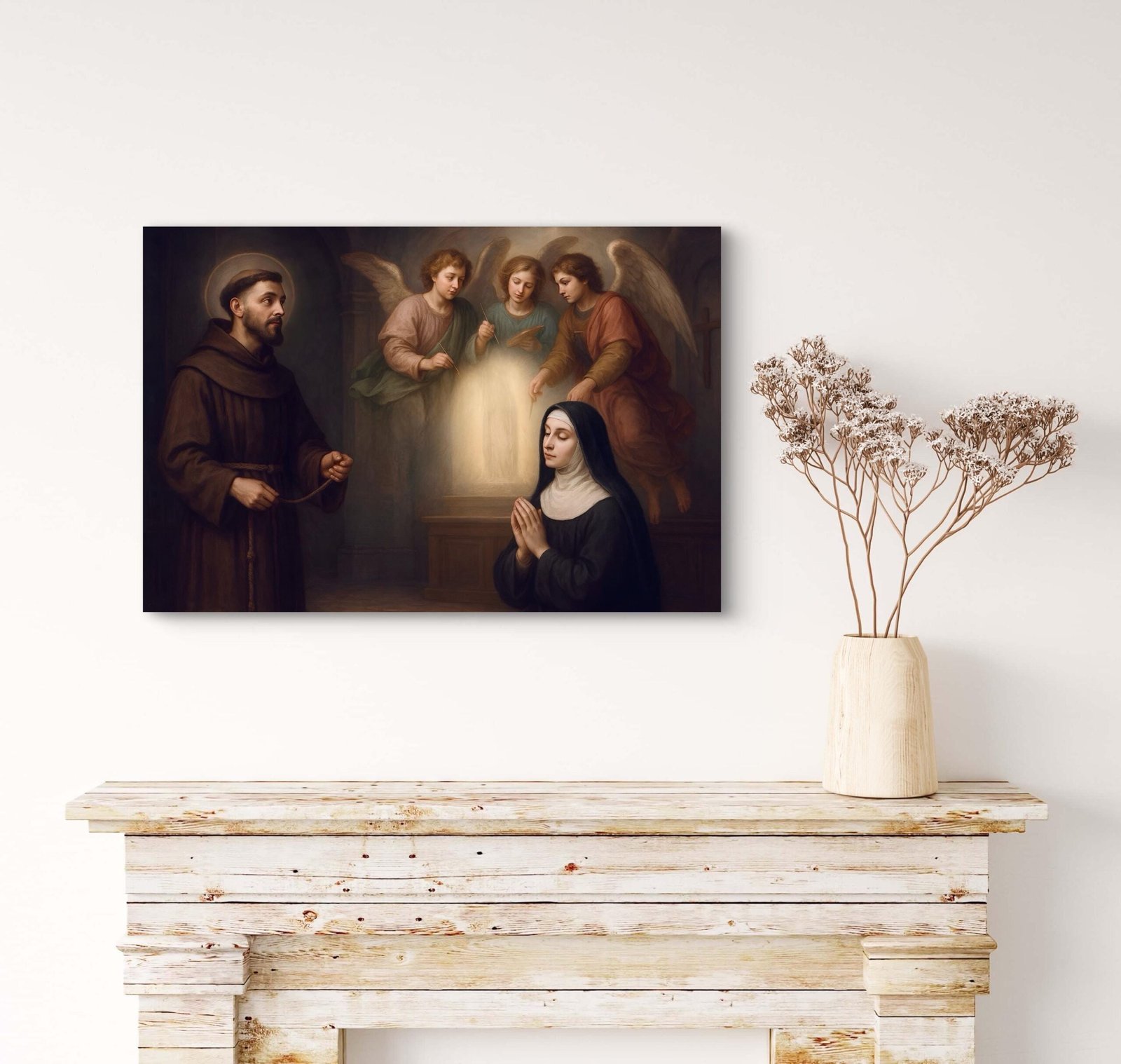 Our Lady of Good Success Canvas Print: Finishing of the Statue, Catholic Saints Art - Image 2