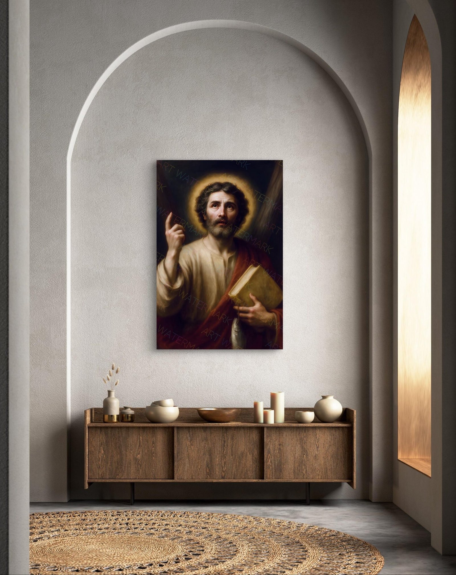 St. Andrew Canvas Wall Art | Catholic Apostle Painting | Religious Home and Church Decor - Image 5