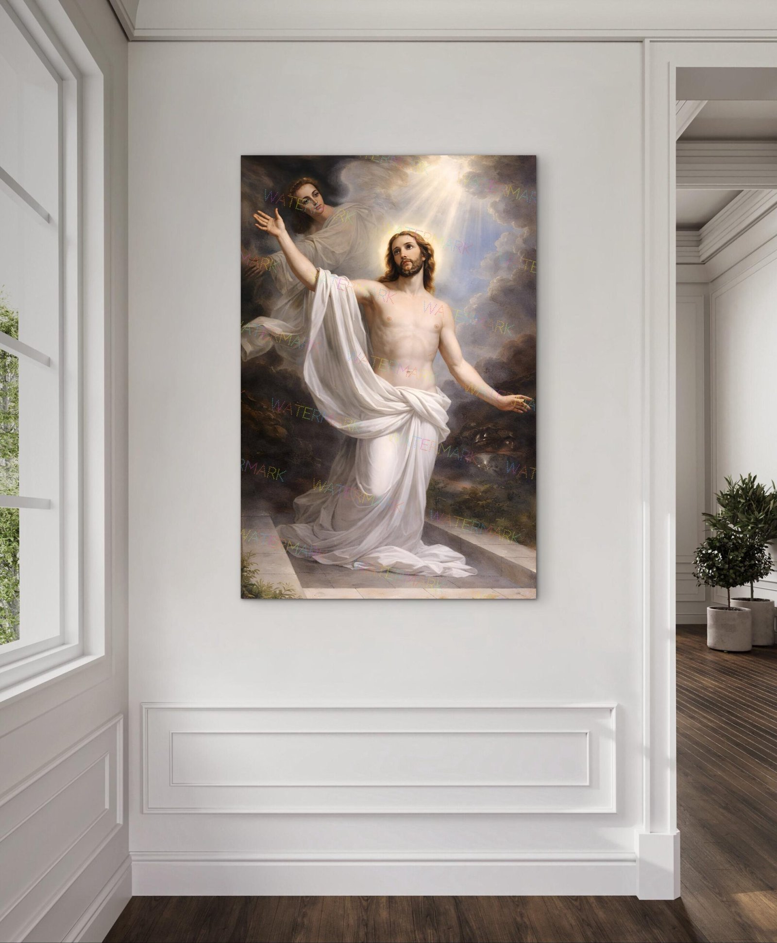 He Has Risen Jesus Canvas, Risen Christ Wall Art, Ready to Hang Christian Decor - Image 5