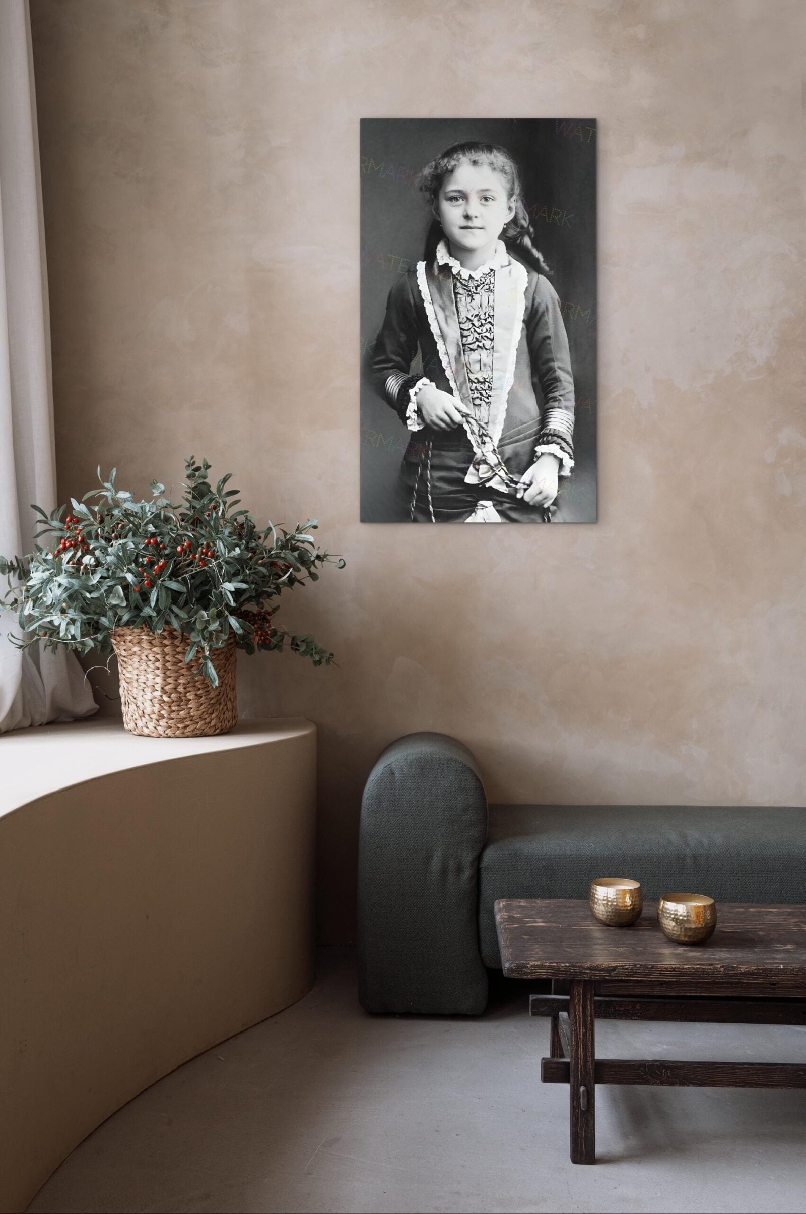 St. Thérèse of Lisieux Childhood Portrait | Restored Catholic Canvas - Image 6