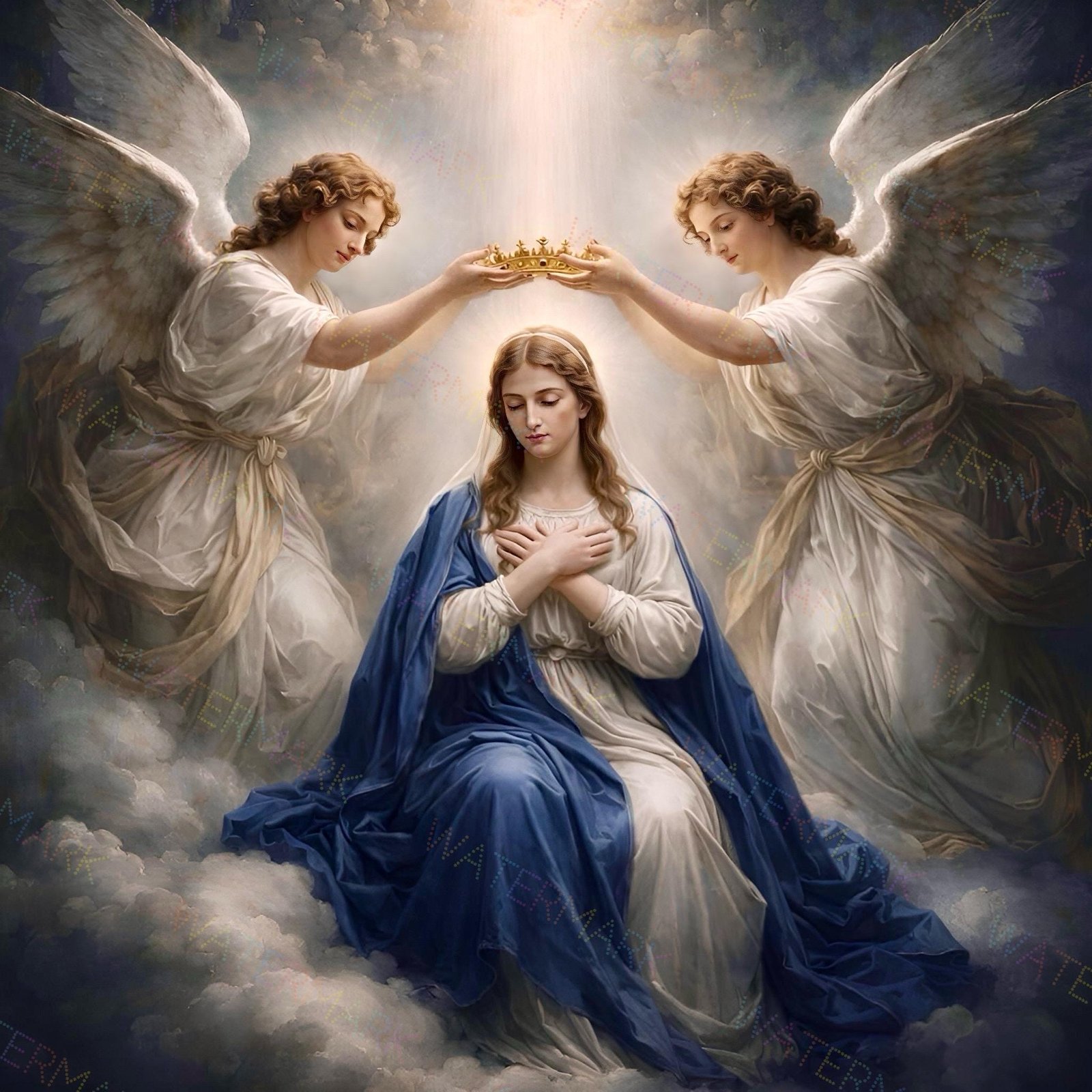 Regina Caeli Canvas Art | Coronation of Mary Immaculate Queen | Marian Wall Display
