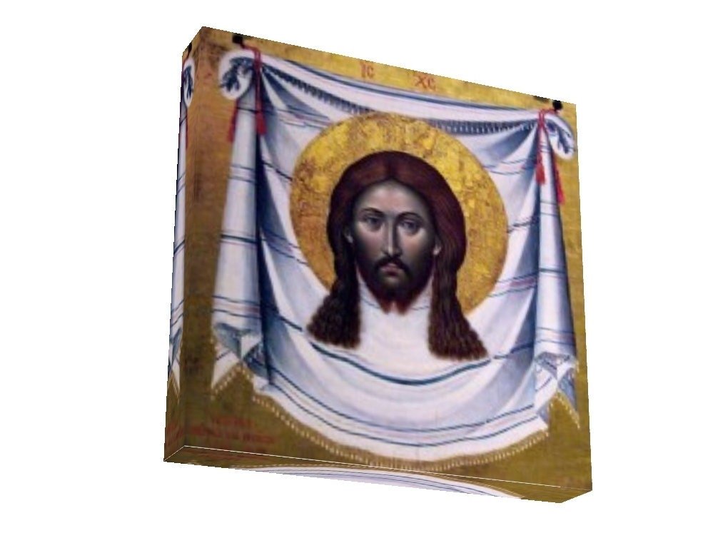 Jesus Icon Veil of Veronica: Catholic Canvas Art - Image 2