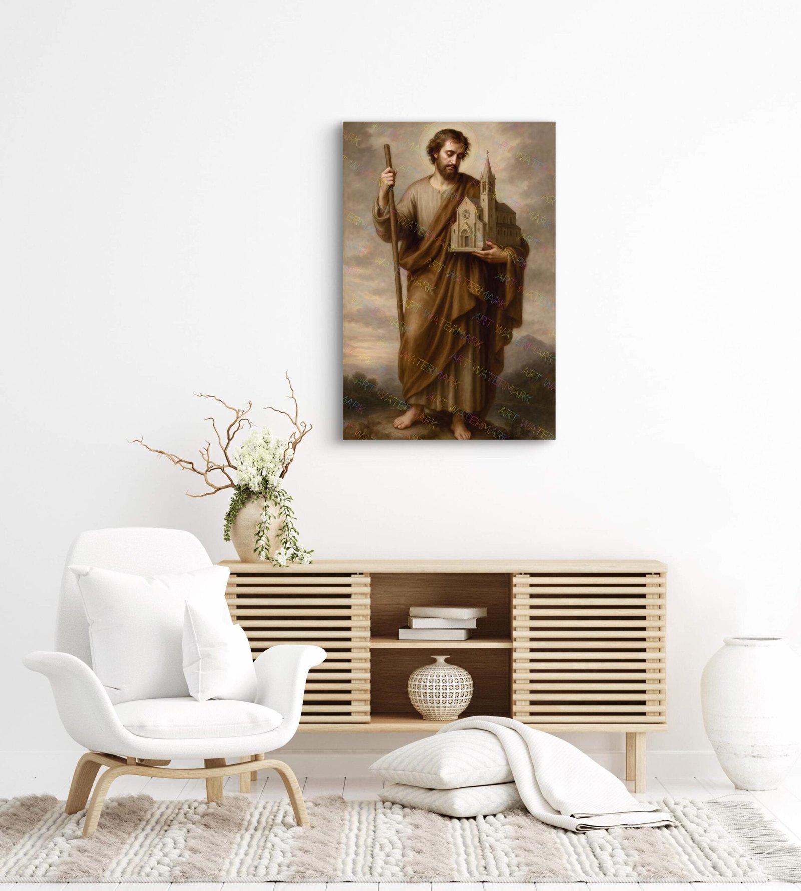 St Joseph Protector of Holy Church Digital Print, Saint Joseph Picture, Catholic Wall Art, Digital Download - Image 7