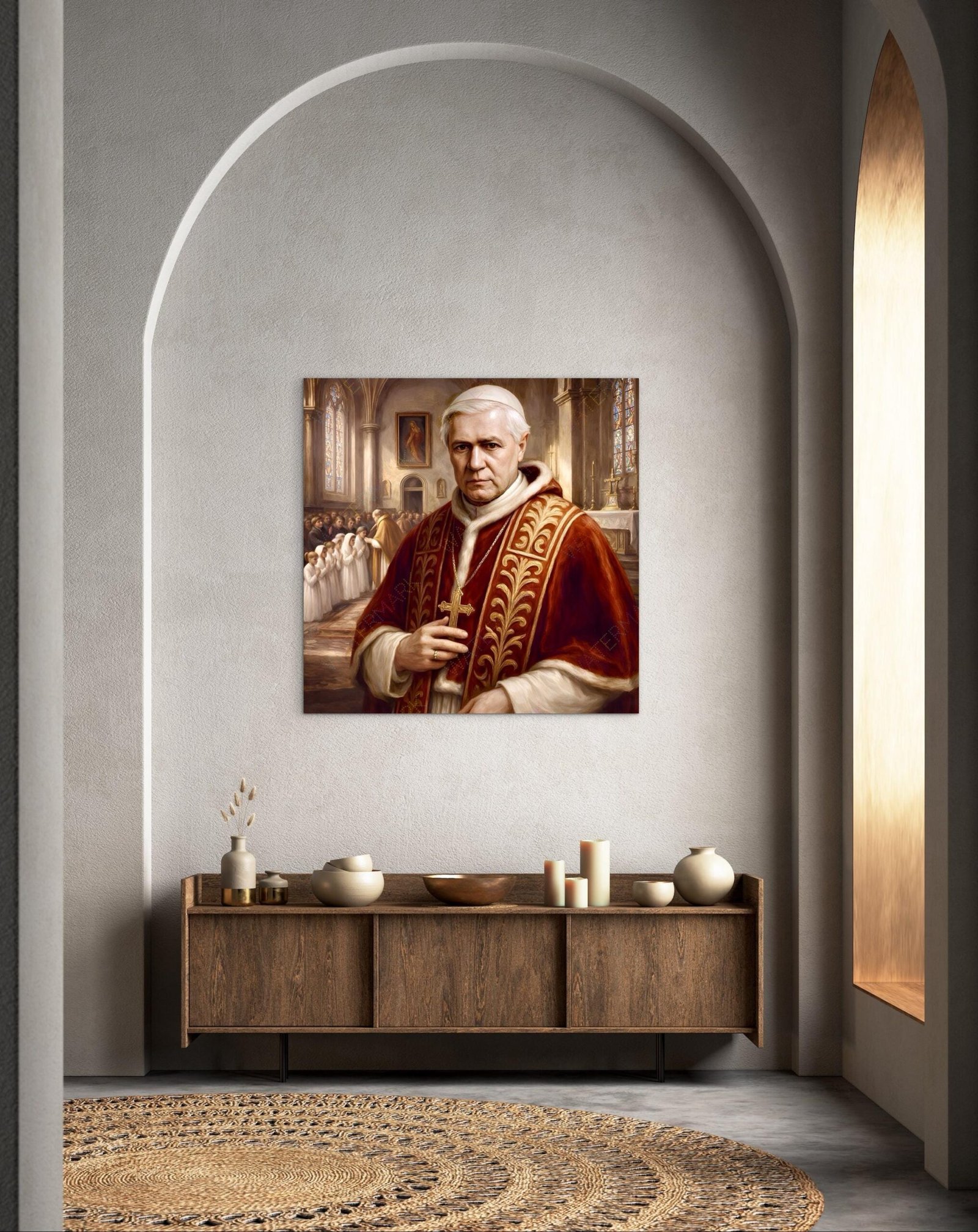 St. Pius X Canvas Wall Art, Pope of the Eucharist Painting, Catholic Saint Artwork, Saint Pius X Picture, Catholic Gift Print - Image 5