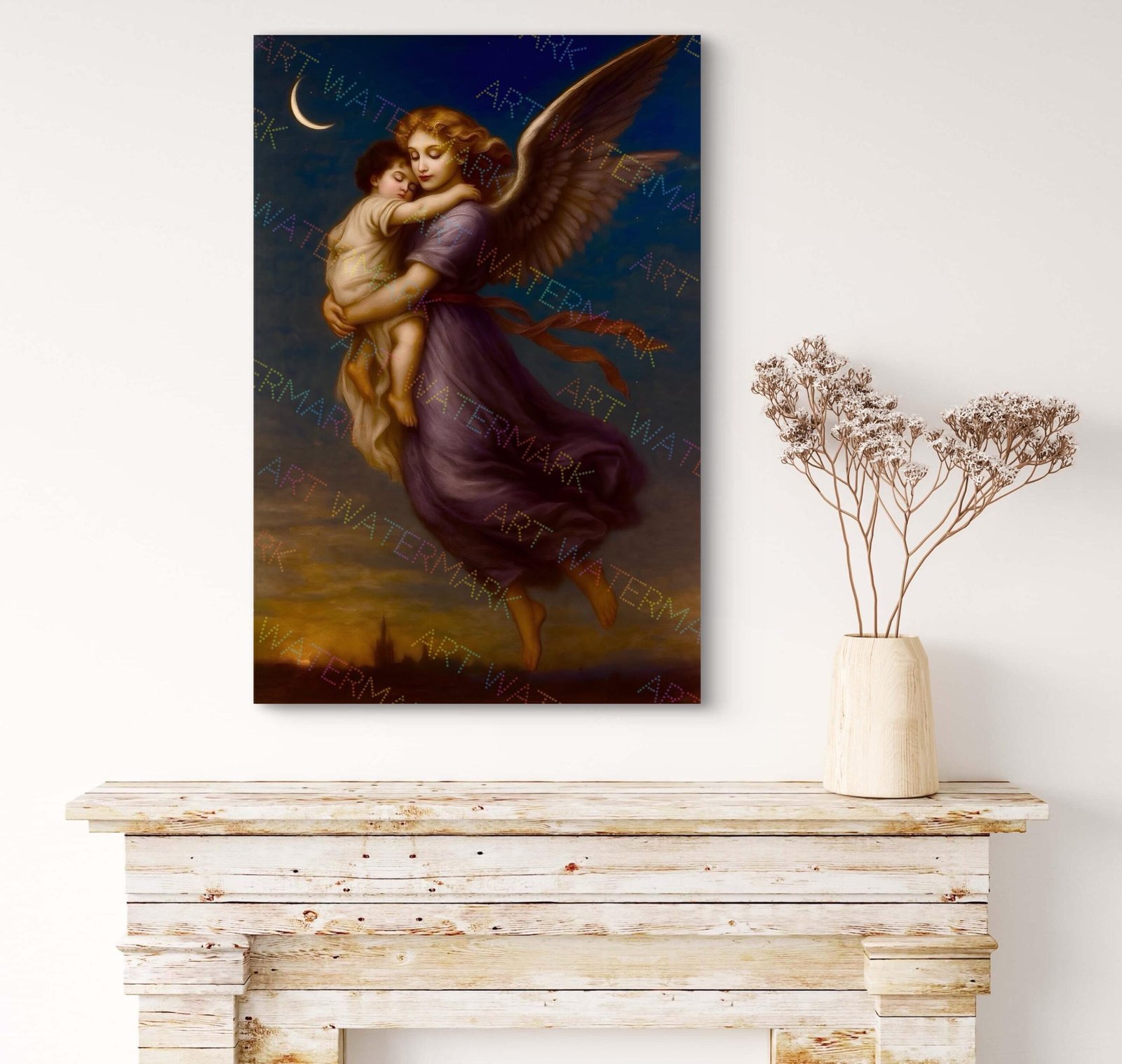 Guardian Angel Canvas Print: Angel of God Wall Art