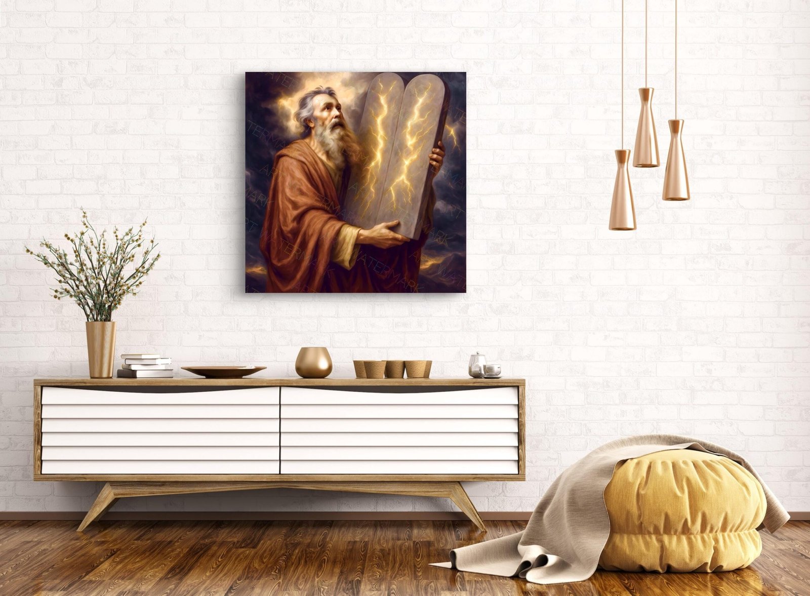 Moses and 10 Commandments Canvas: Bible Wall Art, Christian Home Decor - Image 4