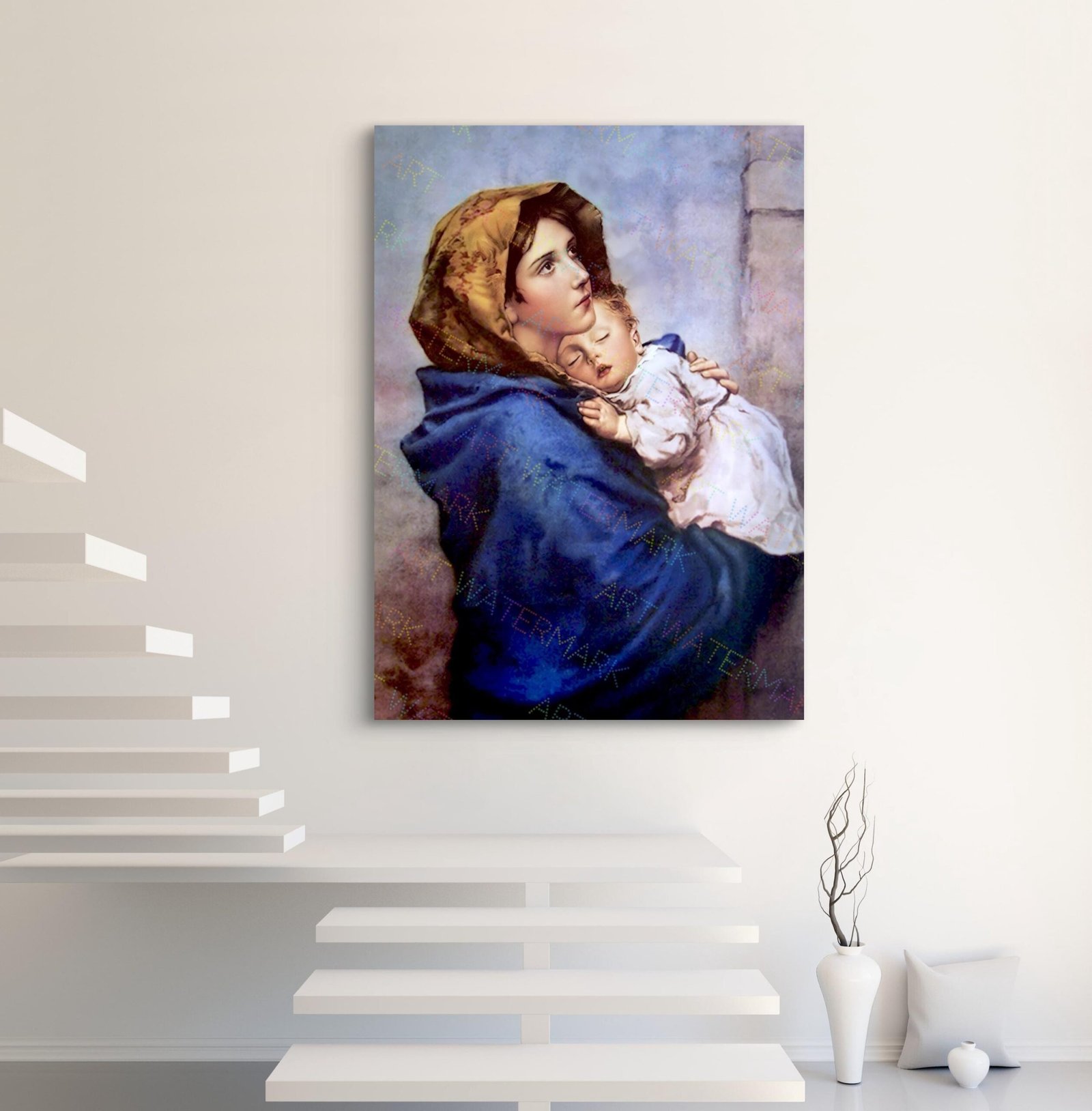 Madonna of the Streets Canvas Print: Vintage Virgin Mary and Child Jesus - Image 6
