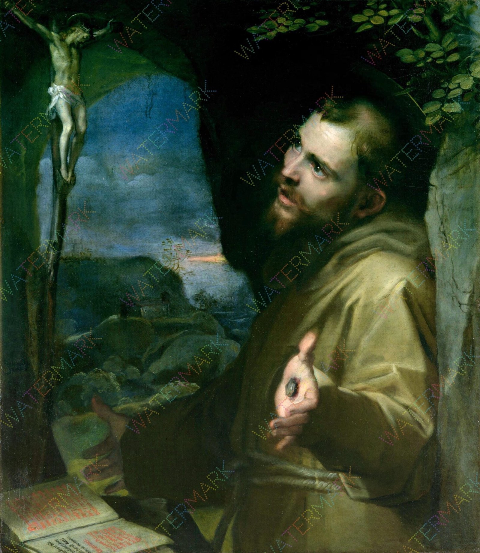 St Francis Stigmata Canvas Print – Barocci Catholic Wall Art – Saint Francis Assisi Painting