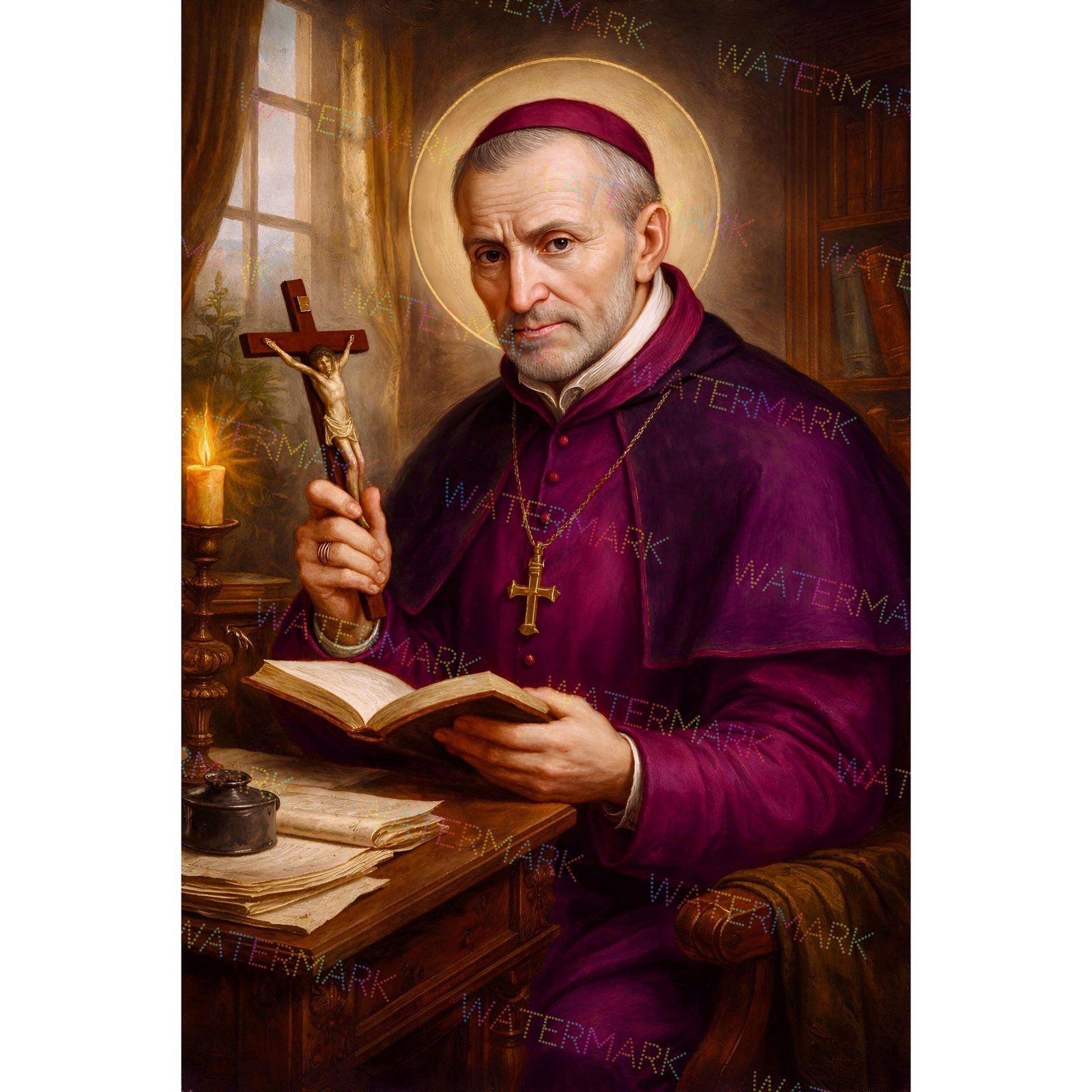 St. Alphonsus Liguori Canvas | Catholic Saint Wall Art