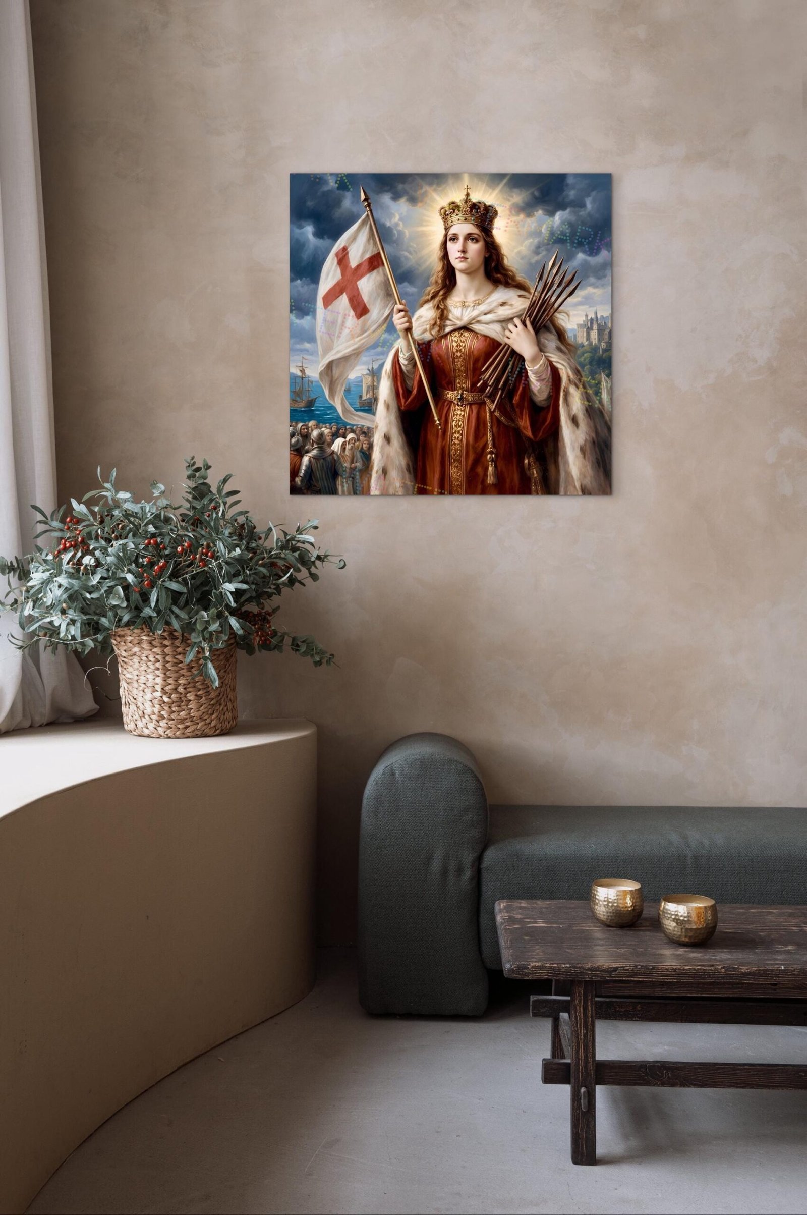 St. Ursula Canvas Art Picture | Catholic Saint Pictures | Patroness | Virgin and Martyr - Image 6