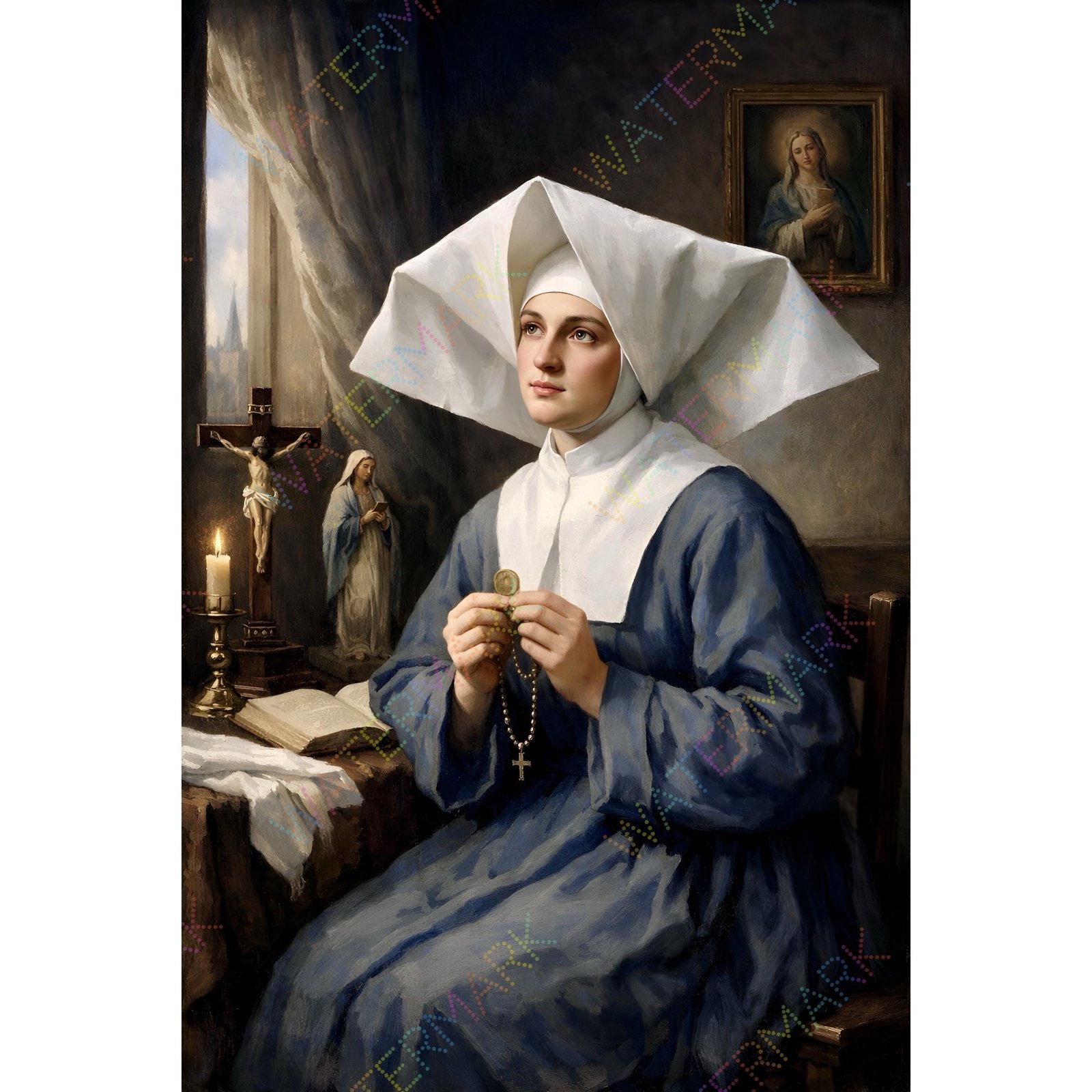 St Catherine Labouré Canvas – Miraculous Medal Catholic Saint Art