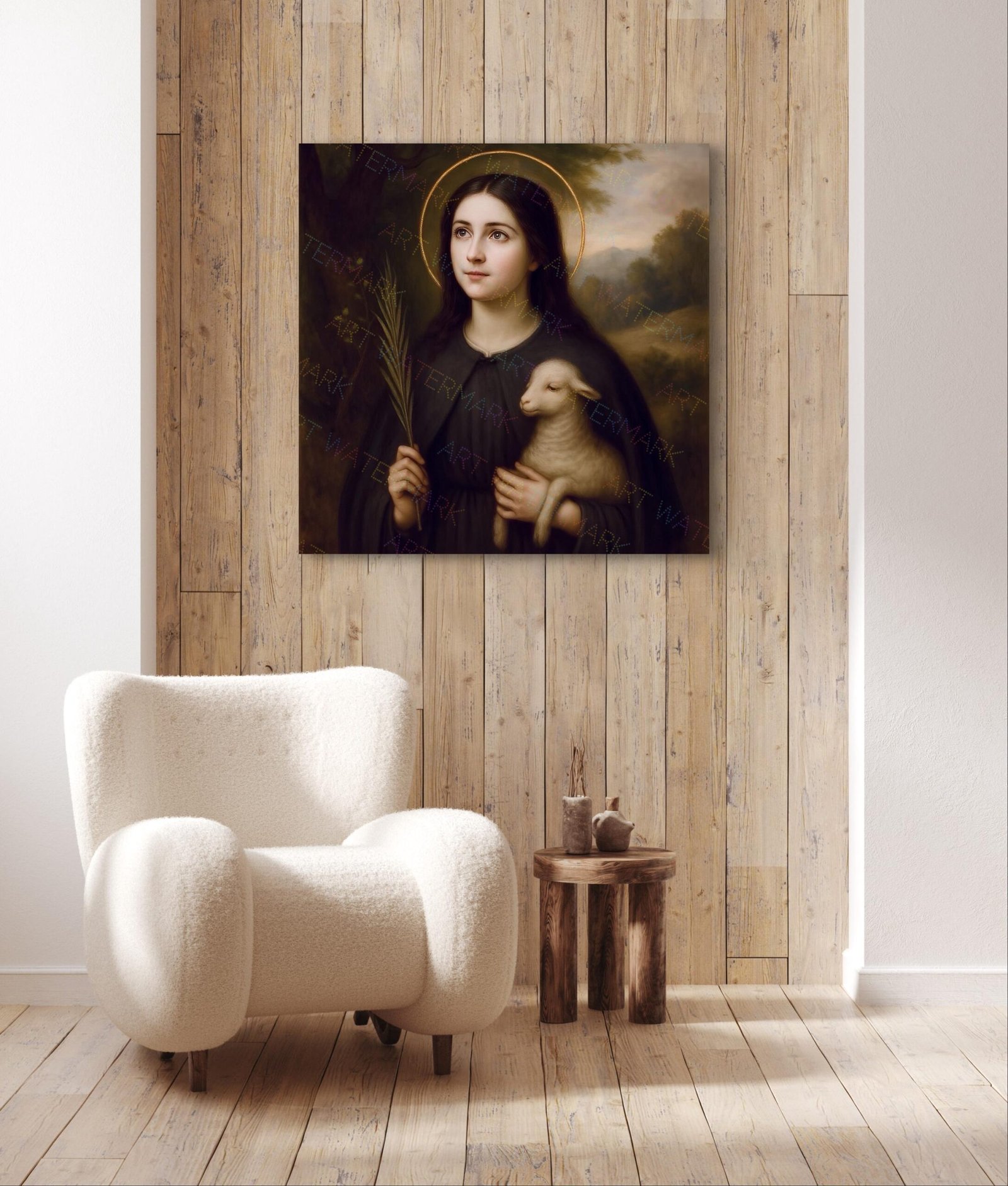 St. Agnes Digital Art | Catholic Saint Printable | Religious Wall Decor - Image 6