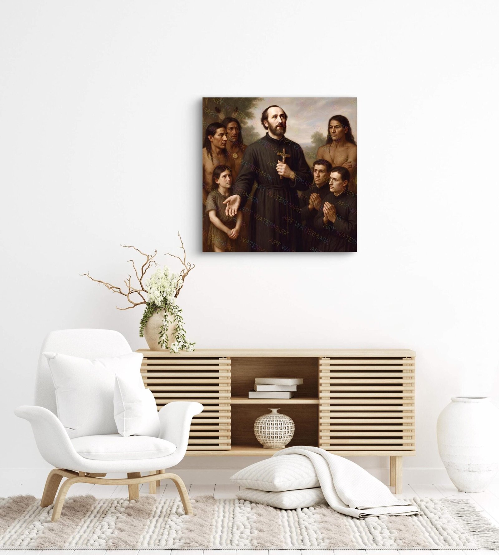 St. Isaac Jogues on Canvas | The North American Martyrs | Saint Art Picture | Jesuit Saints - Image 4