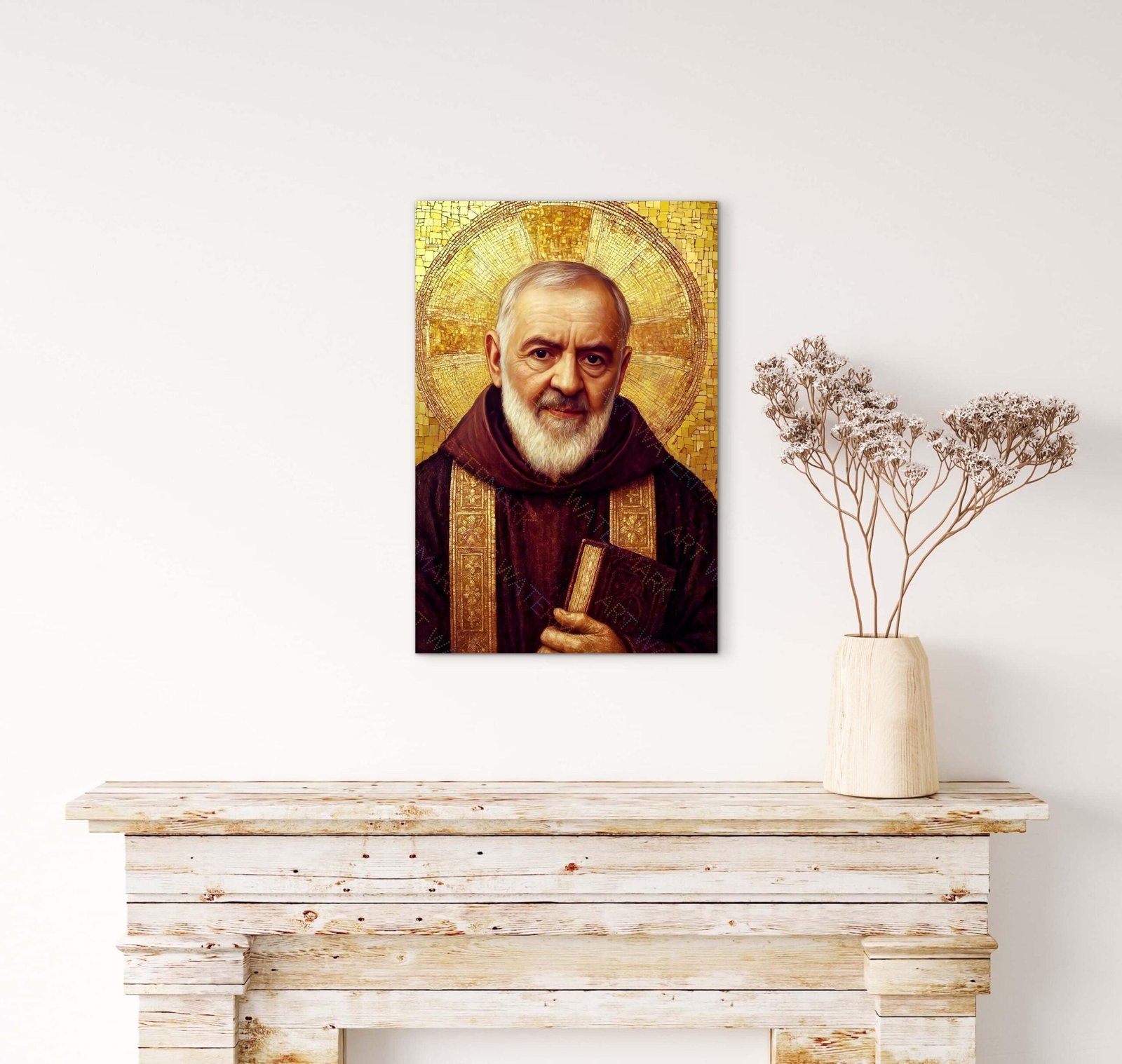 Padre Pio Canvas Wall Art: Catholic Saint Decor, Religious Gift - Image 2