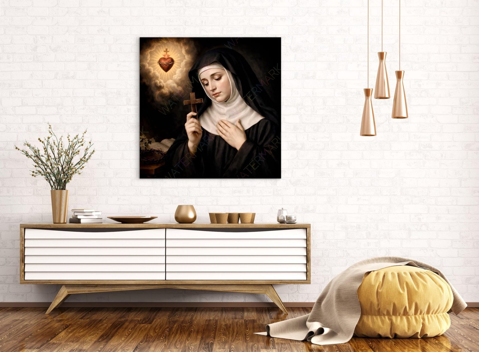 St. Margaret Mary Alacoque Canvas Art: Sacred Heart of Jesus, Catholic Gift - Image 5
