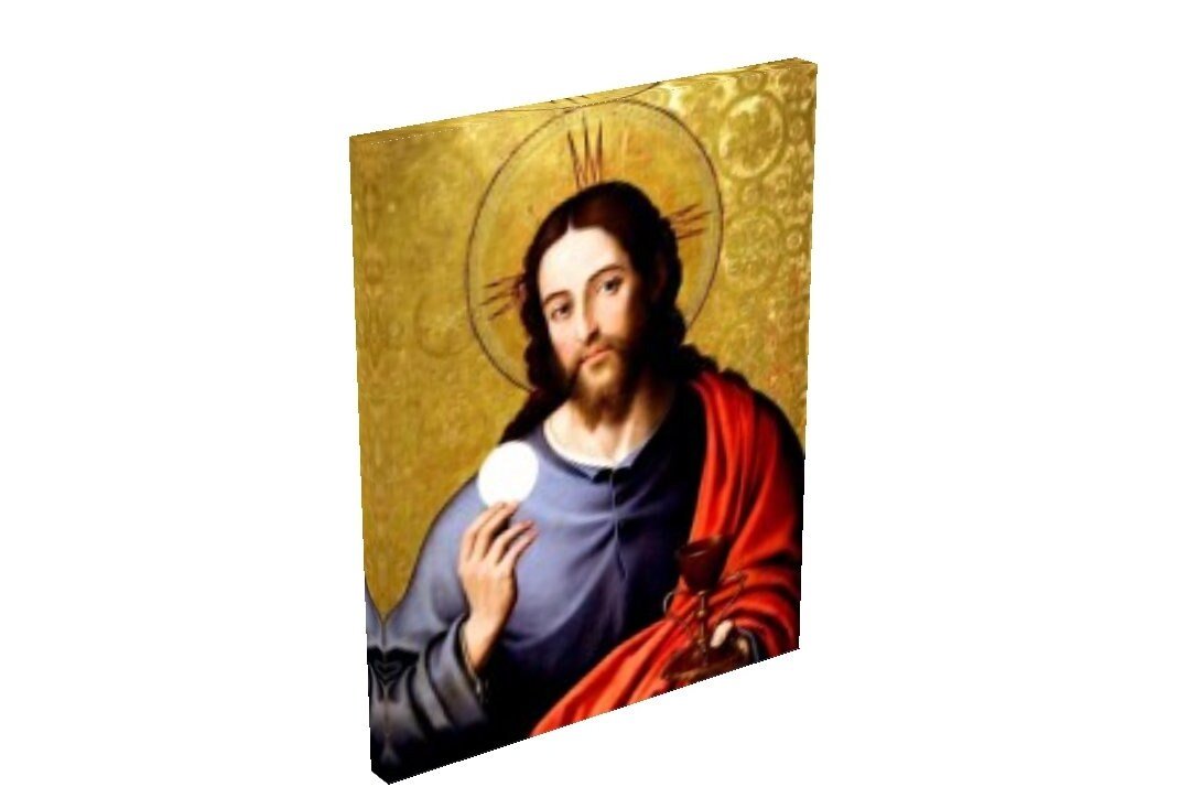 Jesus in Holy Eucharist Canvas Art: Holy Communion, Sacrament of Love - Image 2