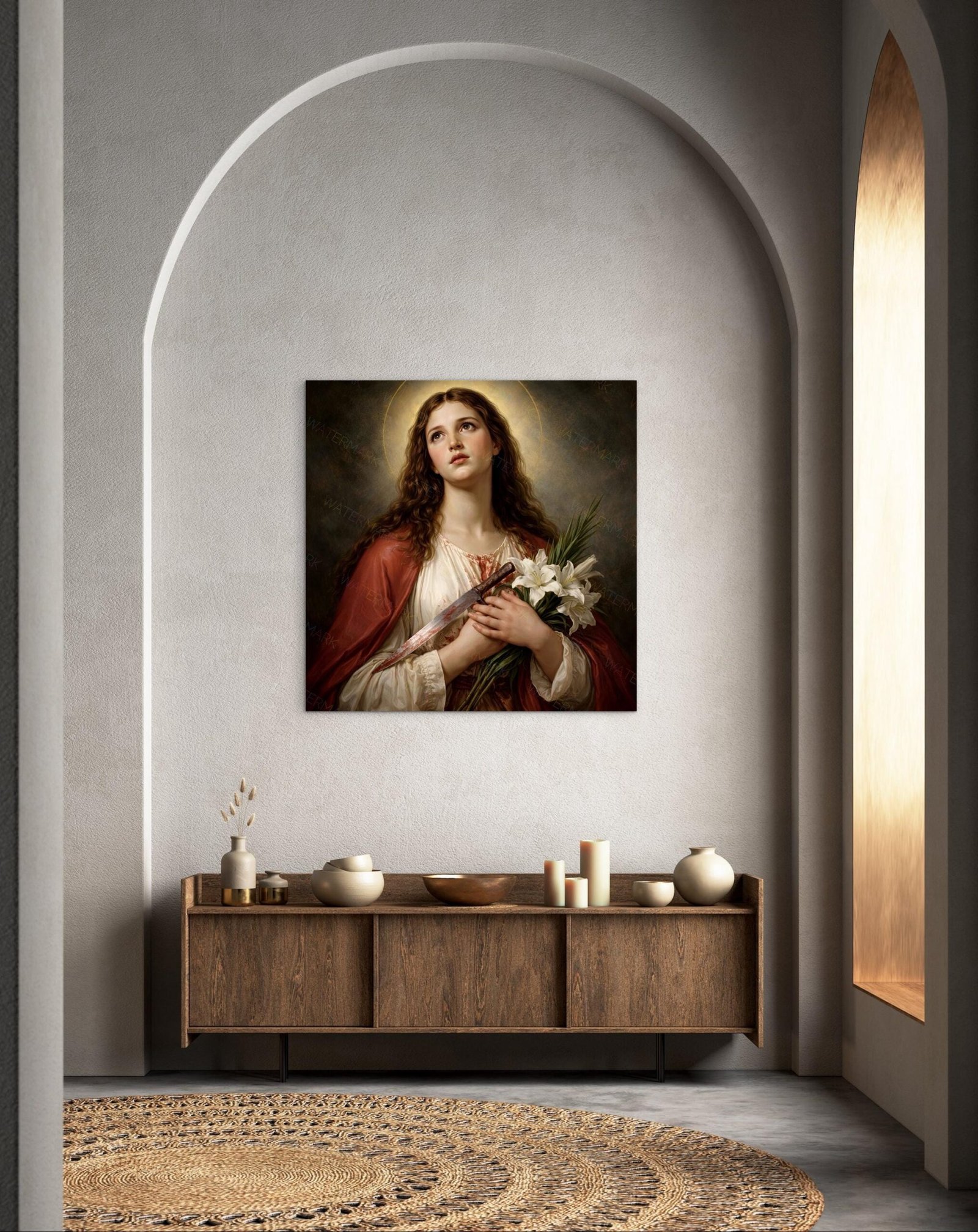 St. Maria Goretti Canvas Art | Virgin & Martyr Saint | Catholic Wall Artwork | Inspirational Faith Gift - Image 4
