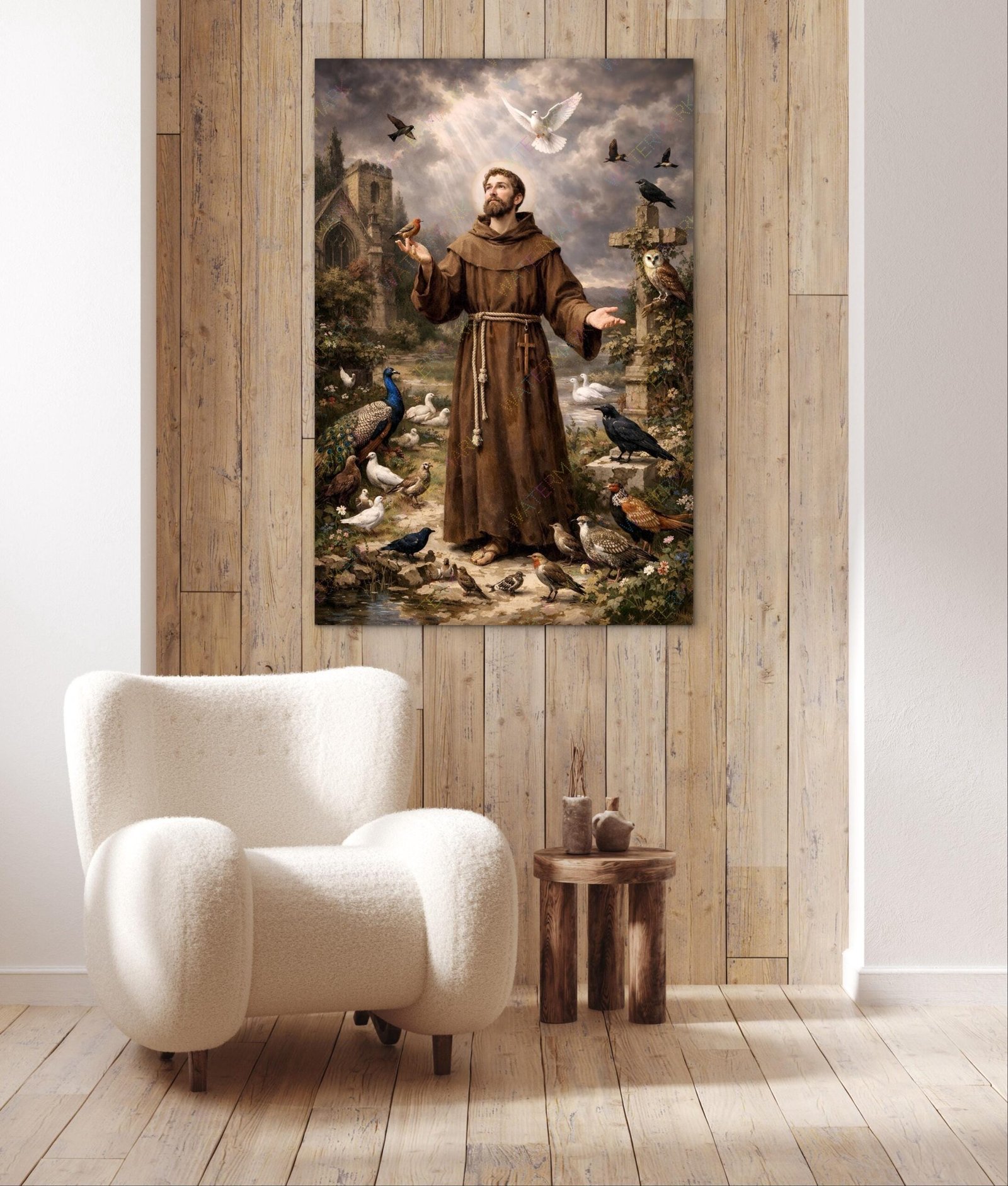 St Francis of Assisi & Birds Print – Catholic Saint Art – Digital Download - Image 7