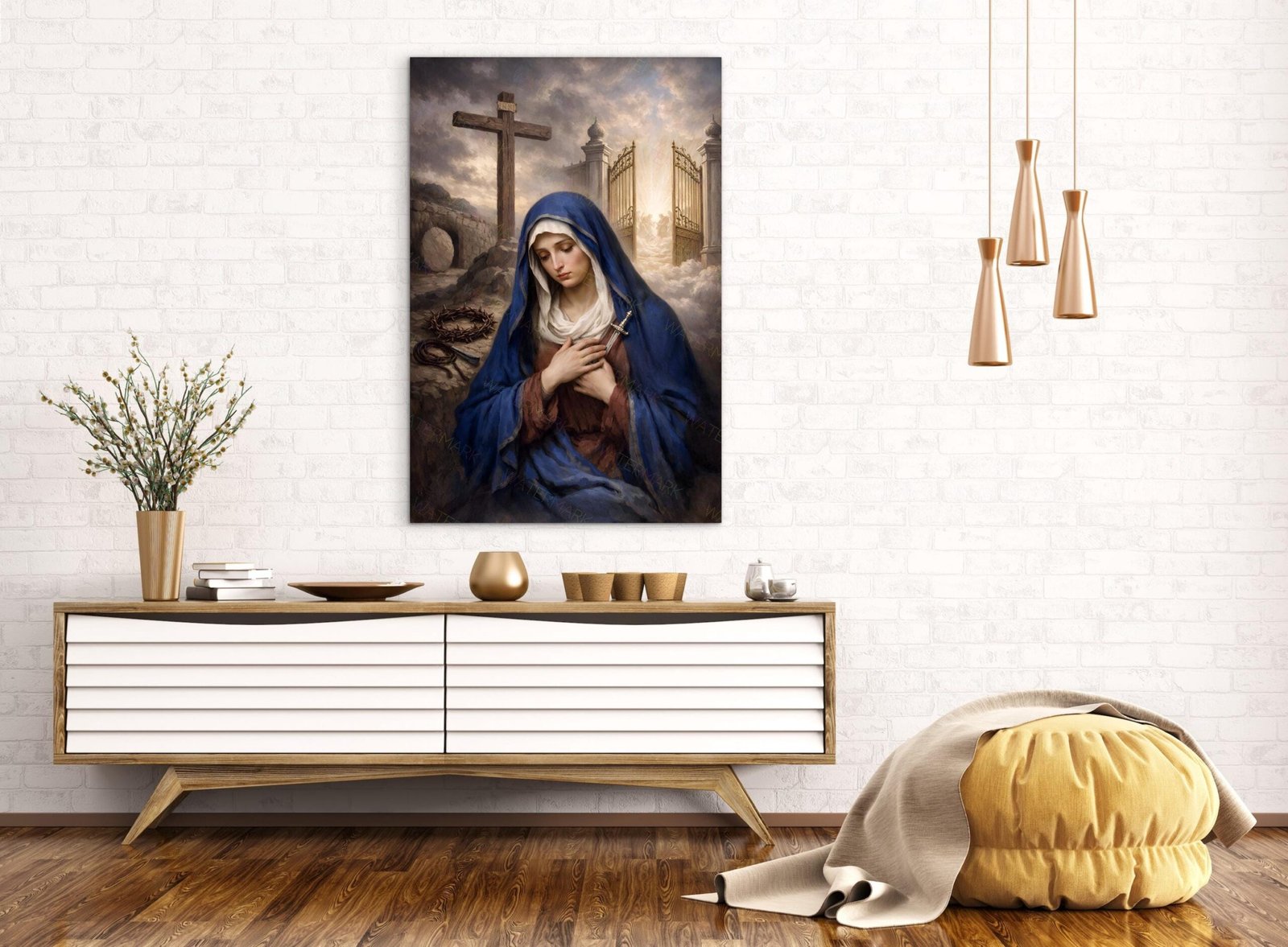 Co-Redemptrix Canvas Art | Mother of Sorrows, Marian Artwork - Image 5